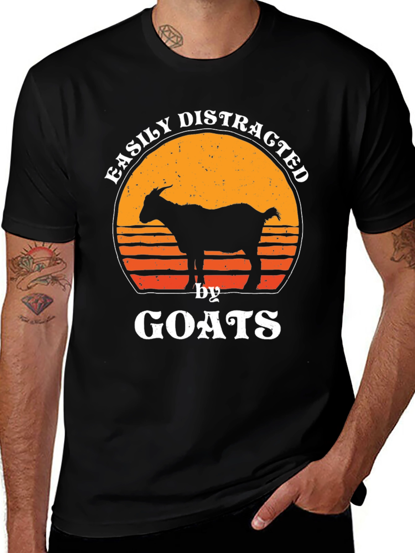 Variant 15 of Easily Distracted By Goats T-Shirt