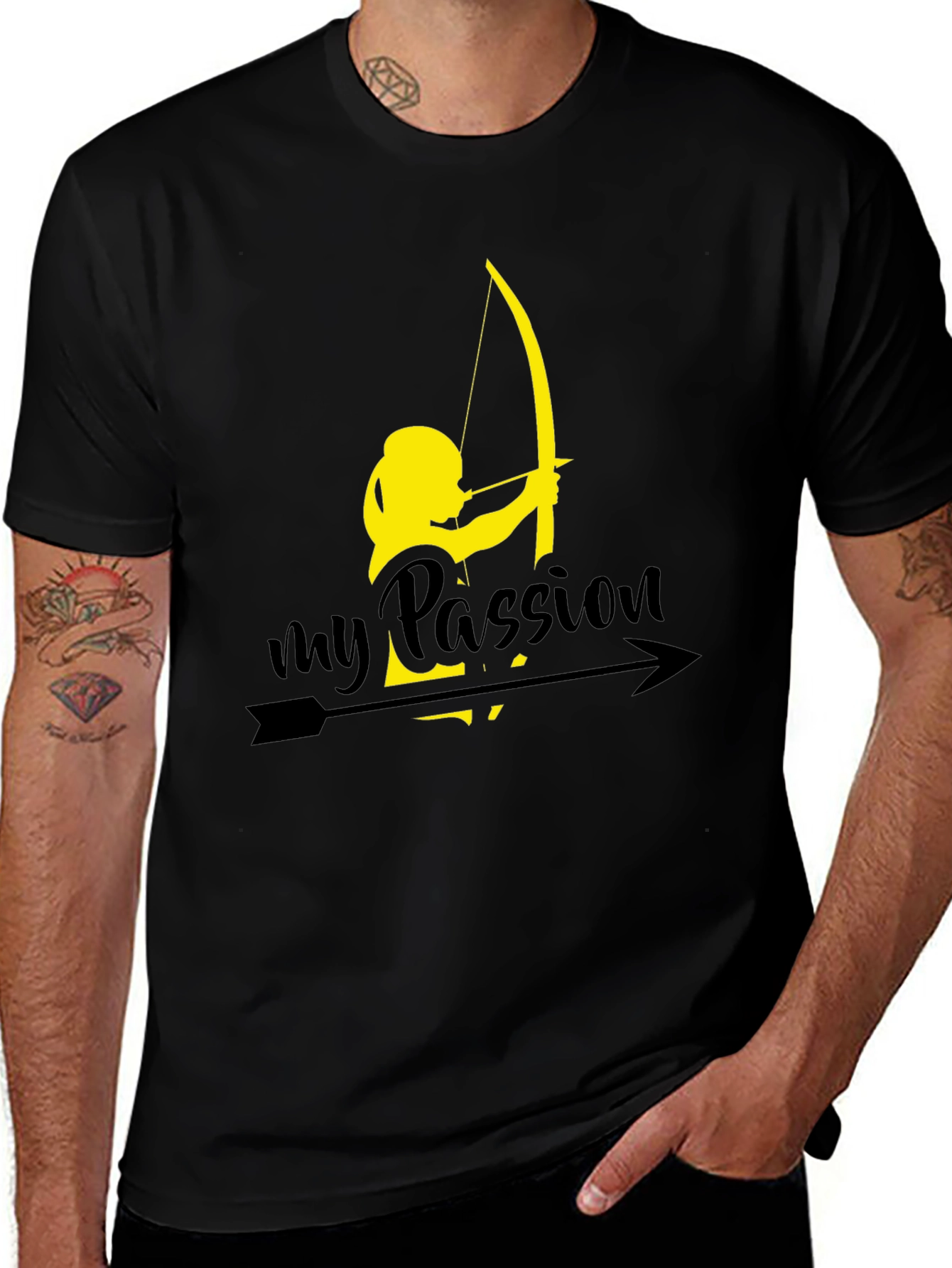 Archery Passion T-Shirt - Bow and Arrow Design