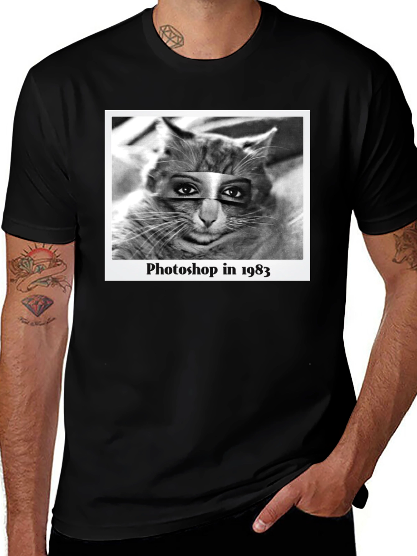 Variant 18 of Retro Cat Photoshop T-Shirt