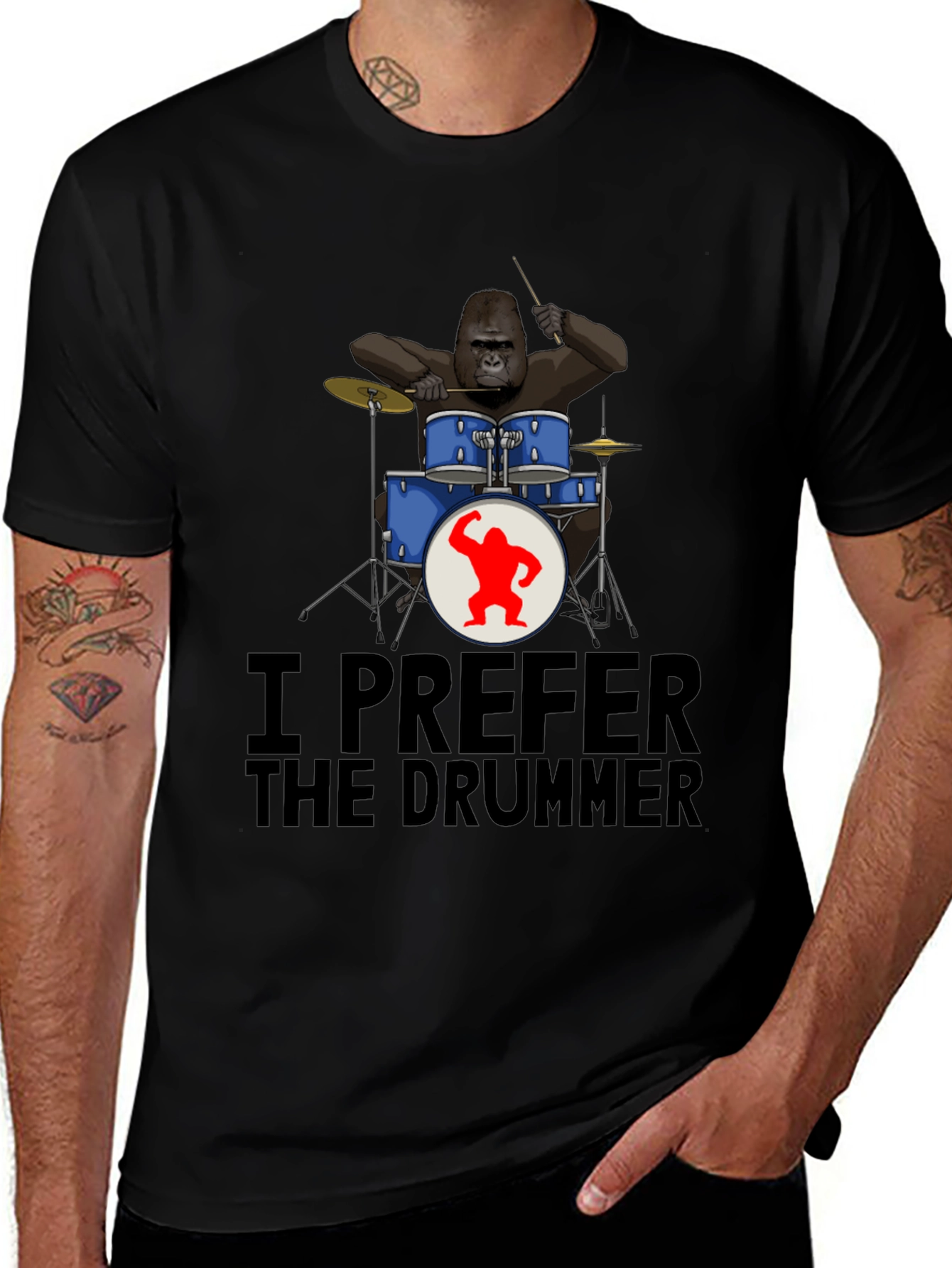 Variant 24 of I Prefer The Drummer T-Shirt