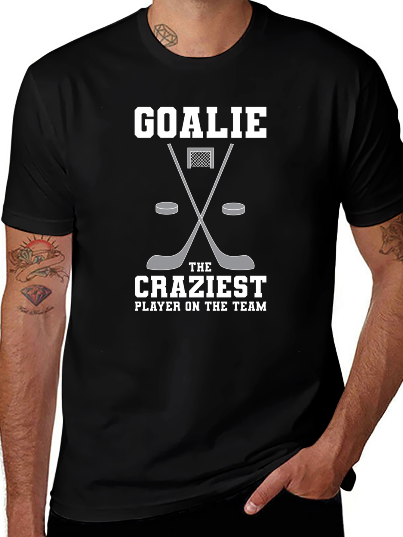 Variant 25 of Hockey Goalie - The Craziest Player T-Shirt
