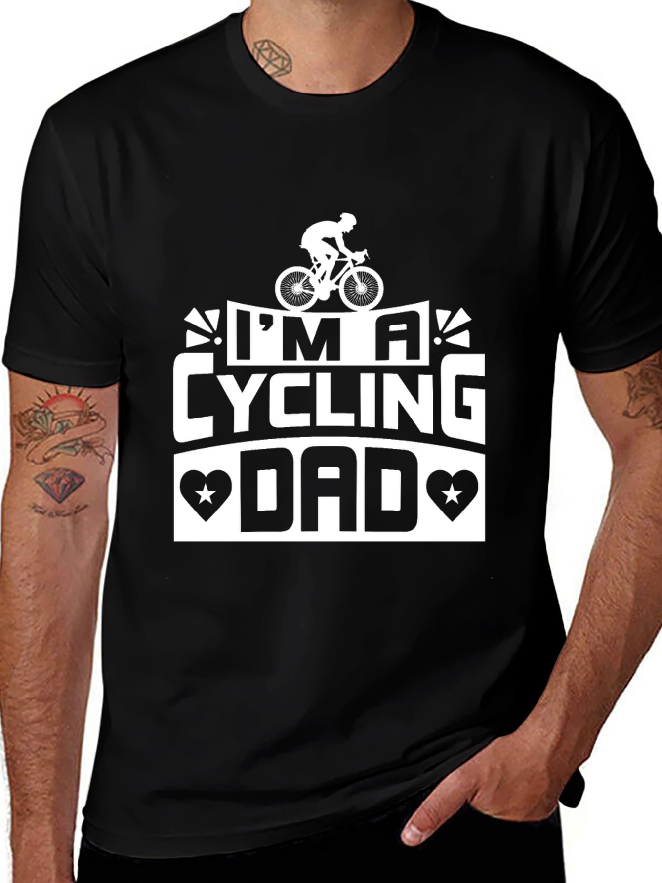 Variant 9 of Cycling Dad T-Shirt - Black Graphic Tee