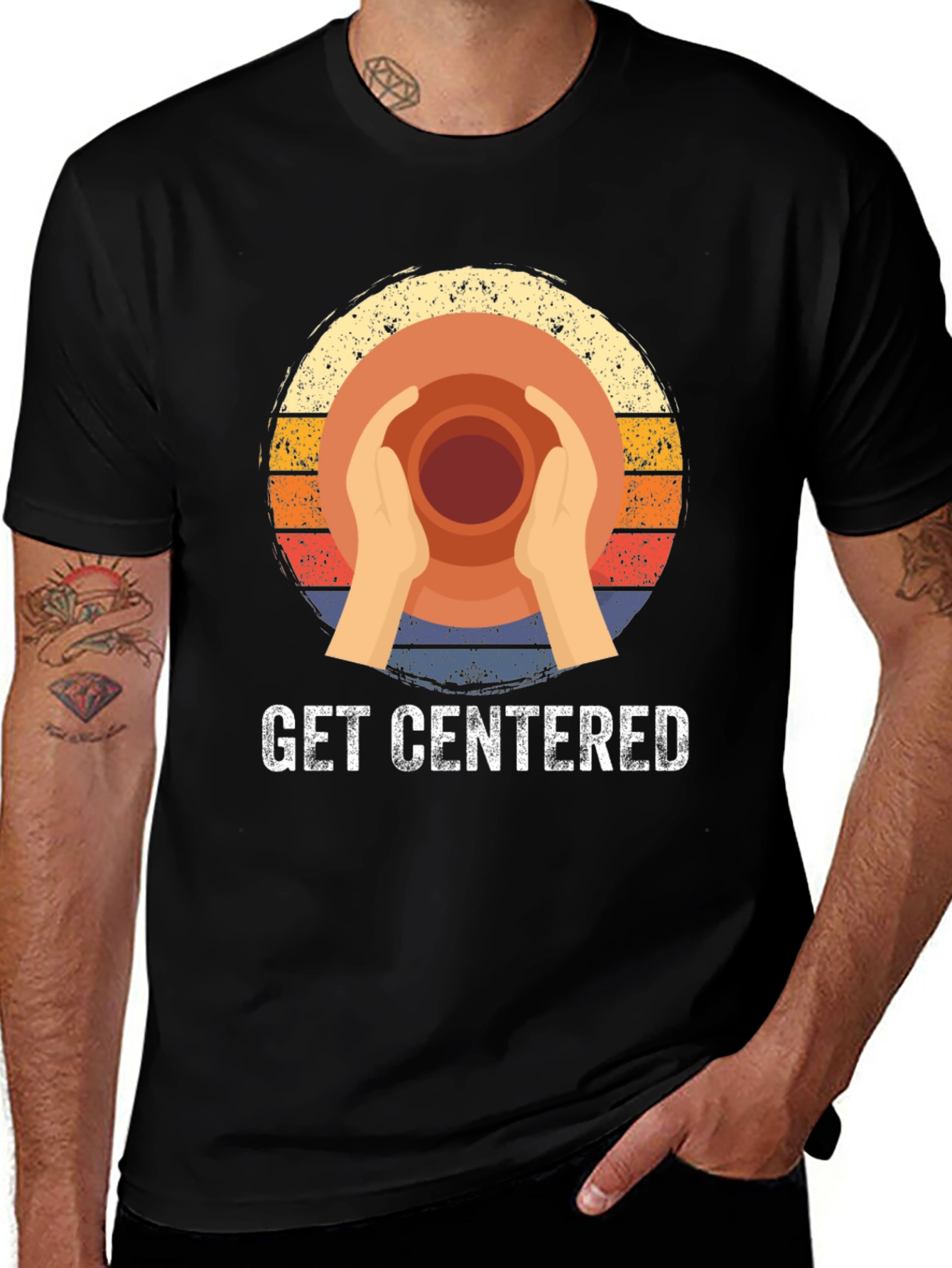 Variant 6 of Get Centered Pottery T-Shirt