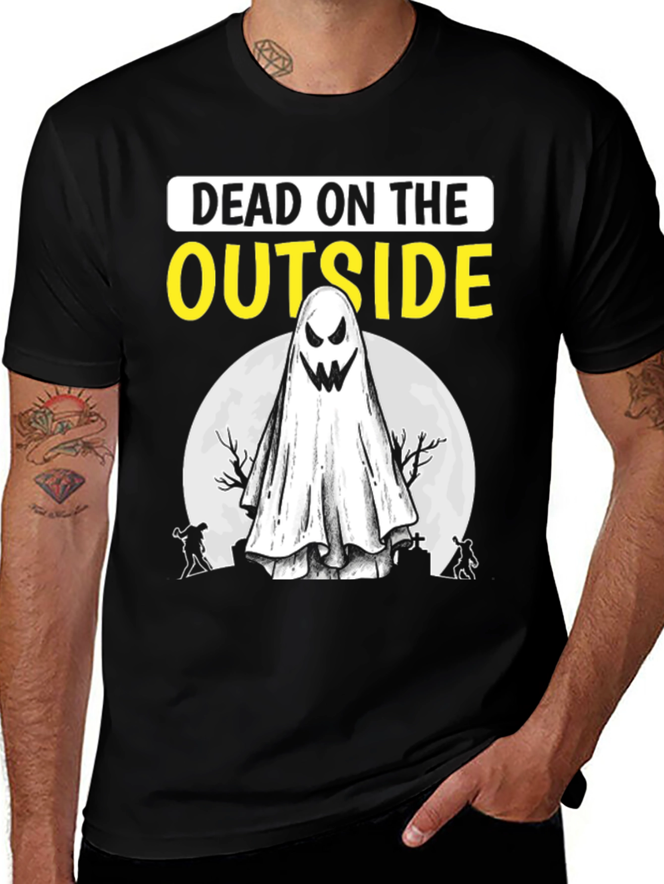 Dead on the Outside Halloween T-Shirt
