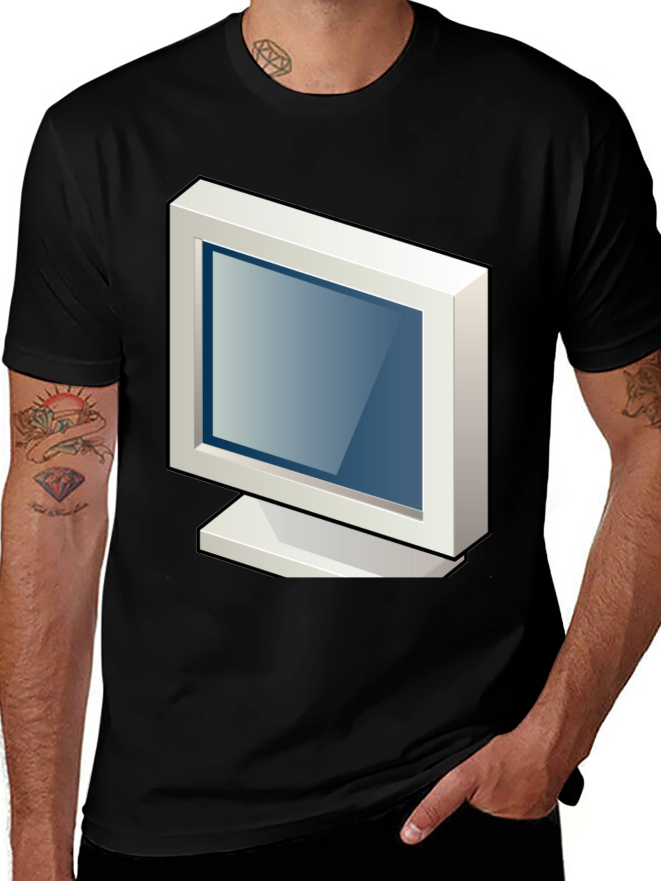 Variant 4 of Retro Computer Graphic T-Shirt - Vintage PC Tee