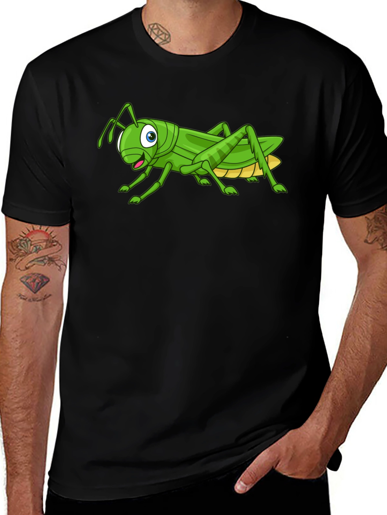 Variant 3 of Grasshopper Graphic Tee - Black Cotton