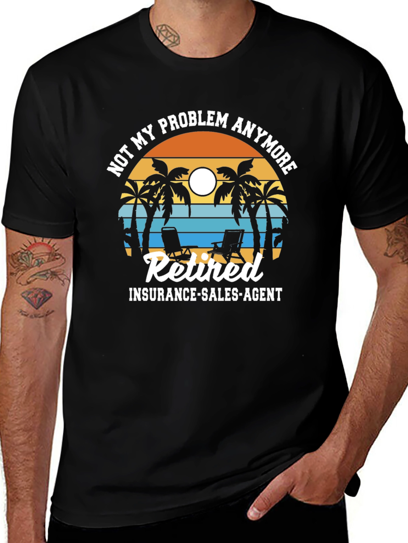 Variant 24 of Retired Insurance Agent T-Shirt - Beach Design