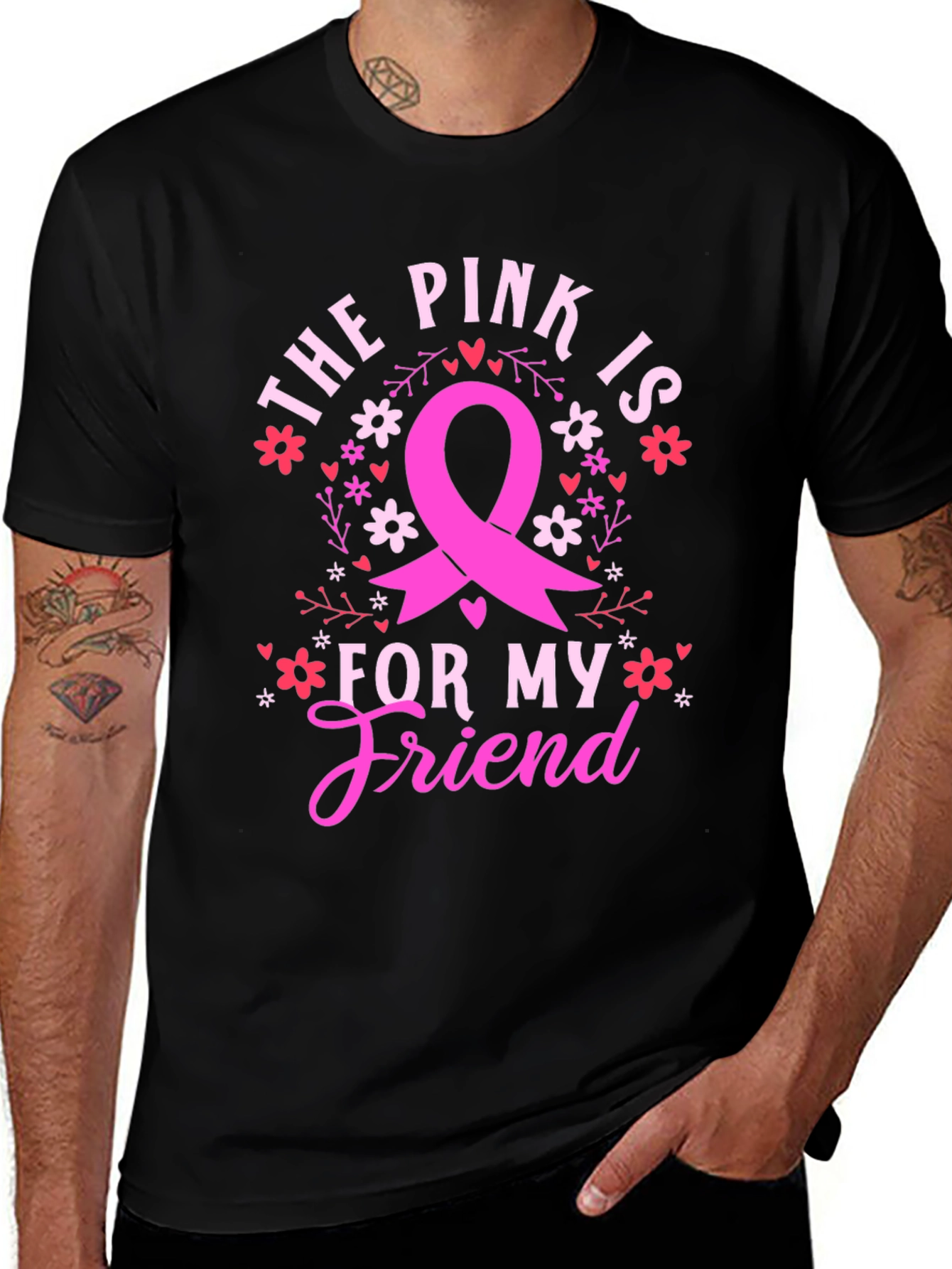 Variant 27 of Pink Ribbon Breast Cancer Awareness T-Shirt
