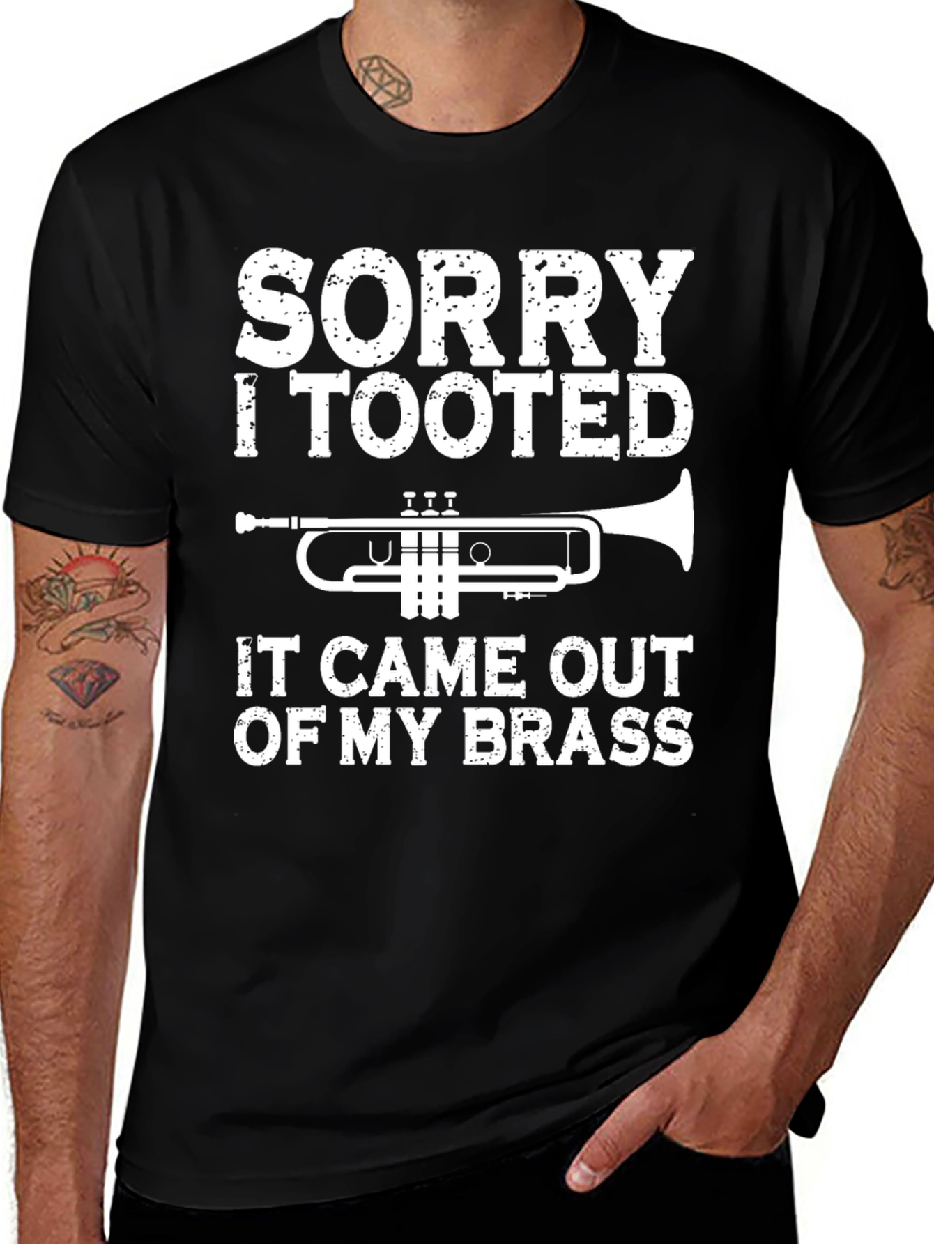 Variant 14 of Sorry I Tooted Trumpet Graphic T-Shirt