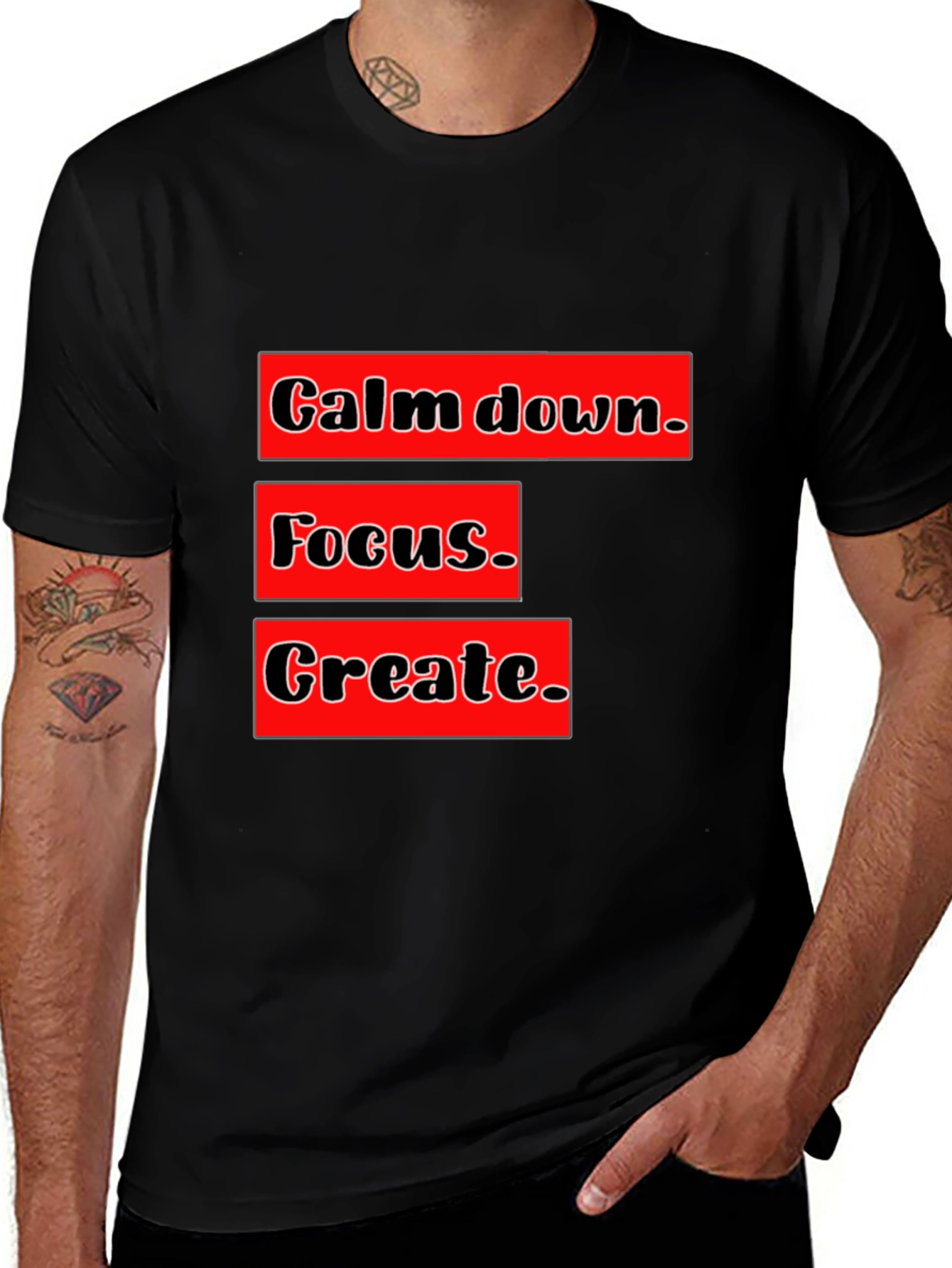 Variant 14 of Calm Focus Create Graphic T-Shirt - Motivational Design