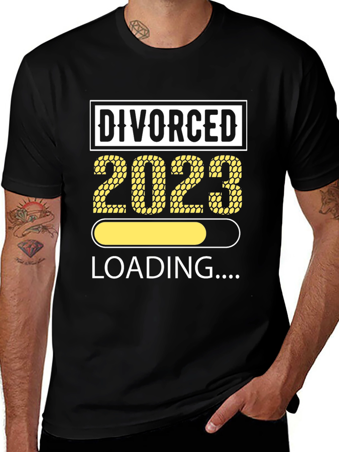 Variant 23 of Divorced 2023 Loading Funny T-Shirt