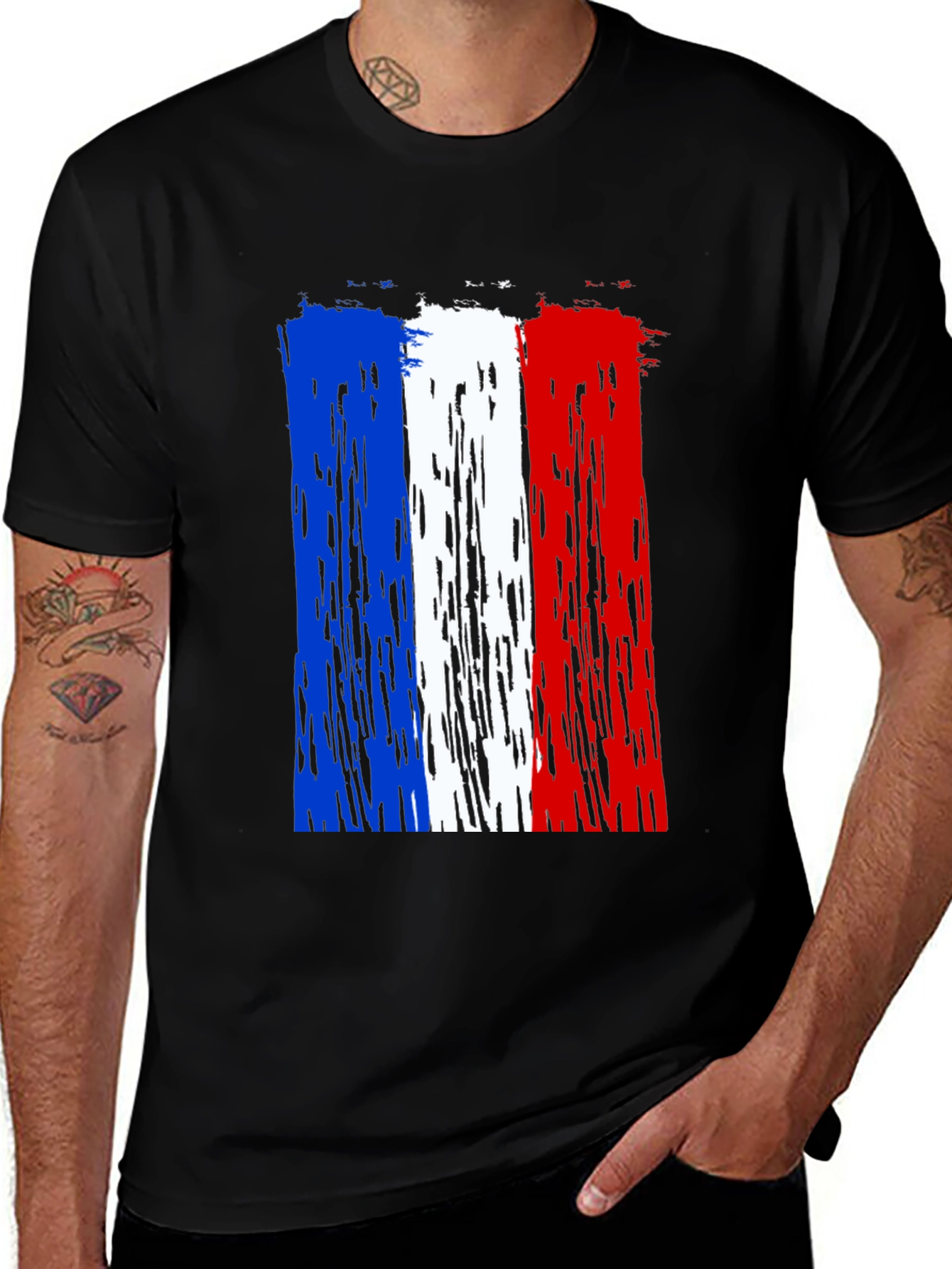 Variant 11 of French Flag T-Shirt - Tricolore Pride