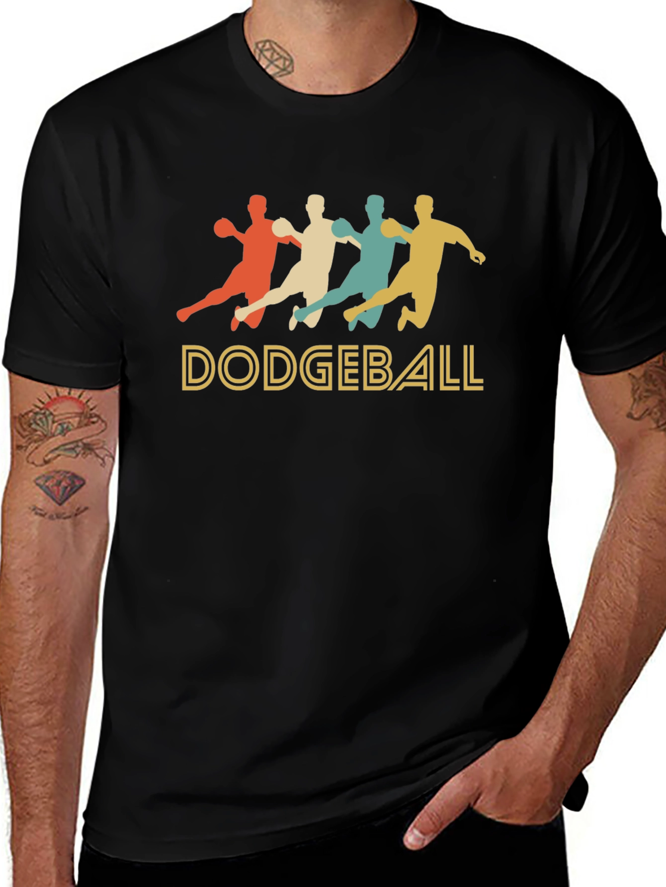 Vintage Dodgeball Graphic T-Shirt - Retro Style