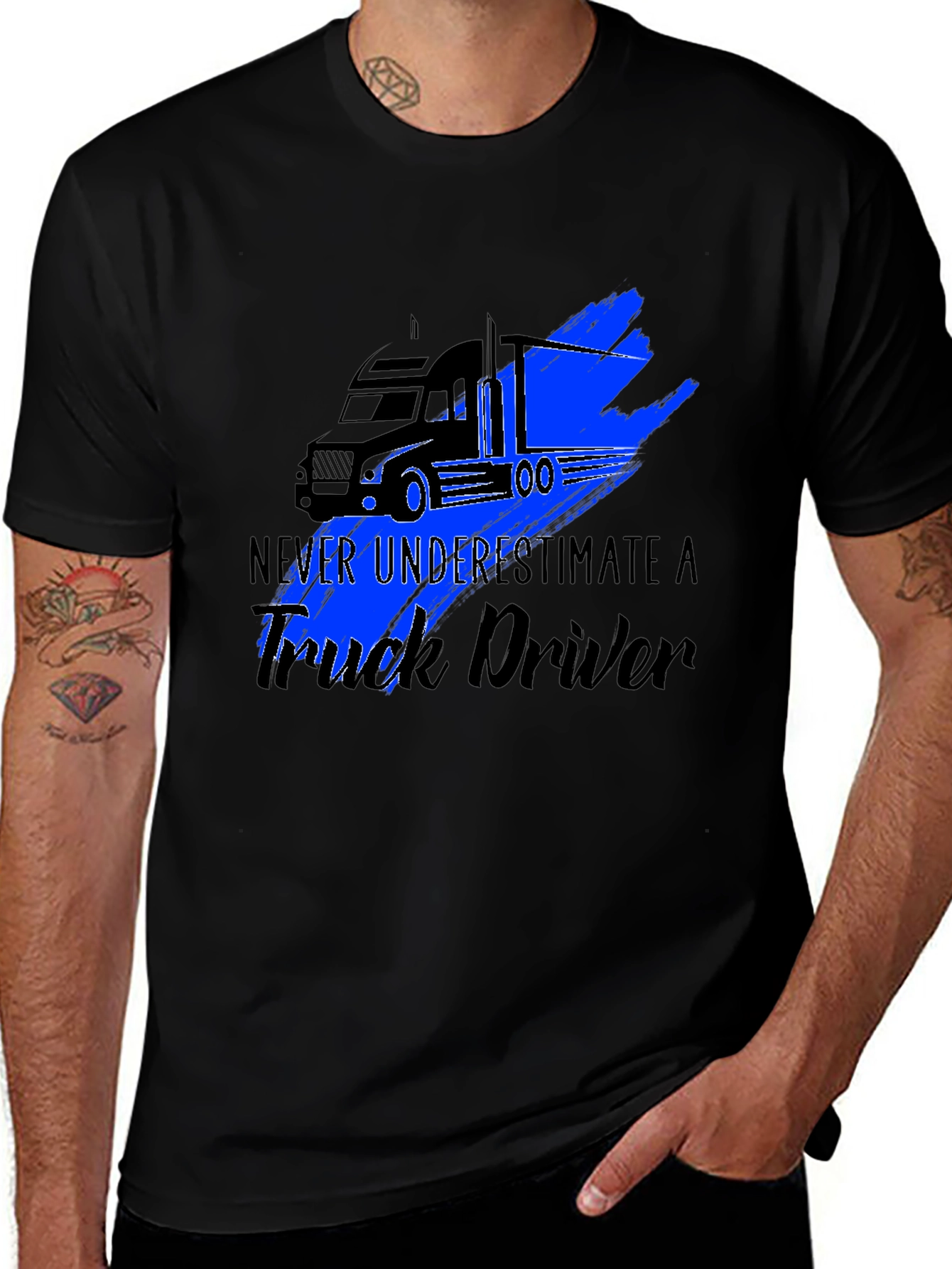 Variant 22 of Truck Driver Graphic Tee - Never Underestimate