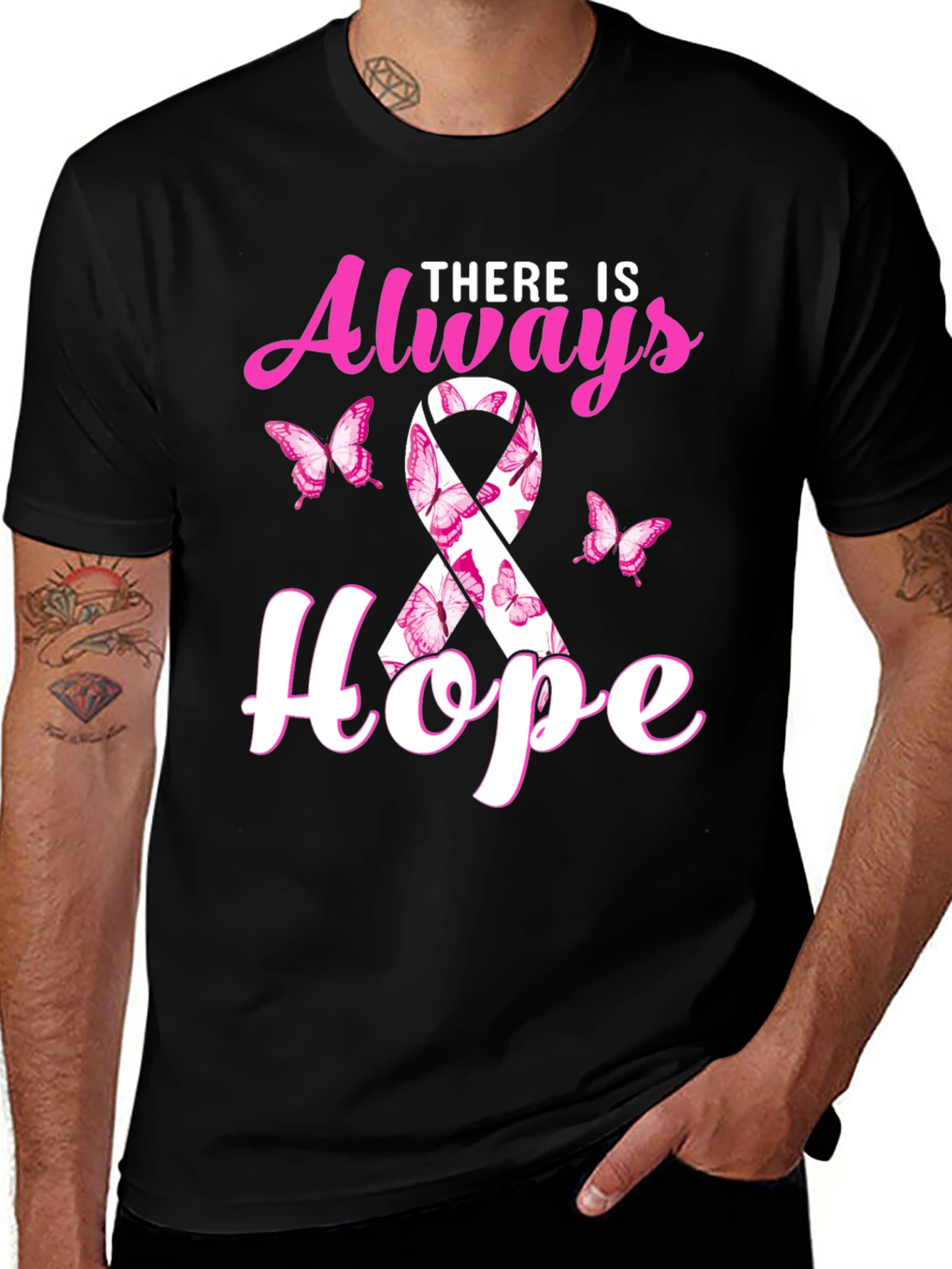 Variant 19 of Always Hope Breast Cancer Awareness Ribbon T-Shirt