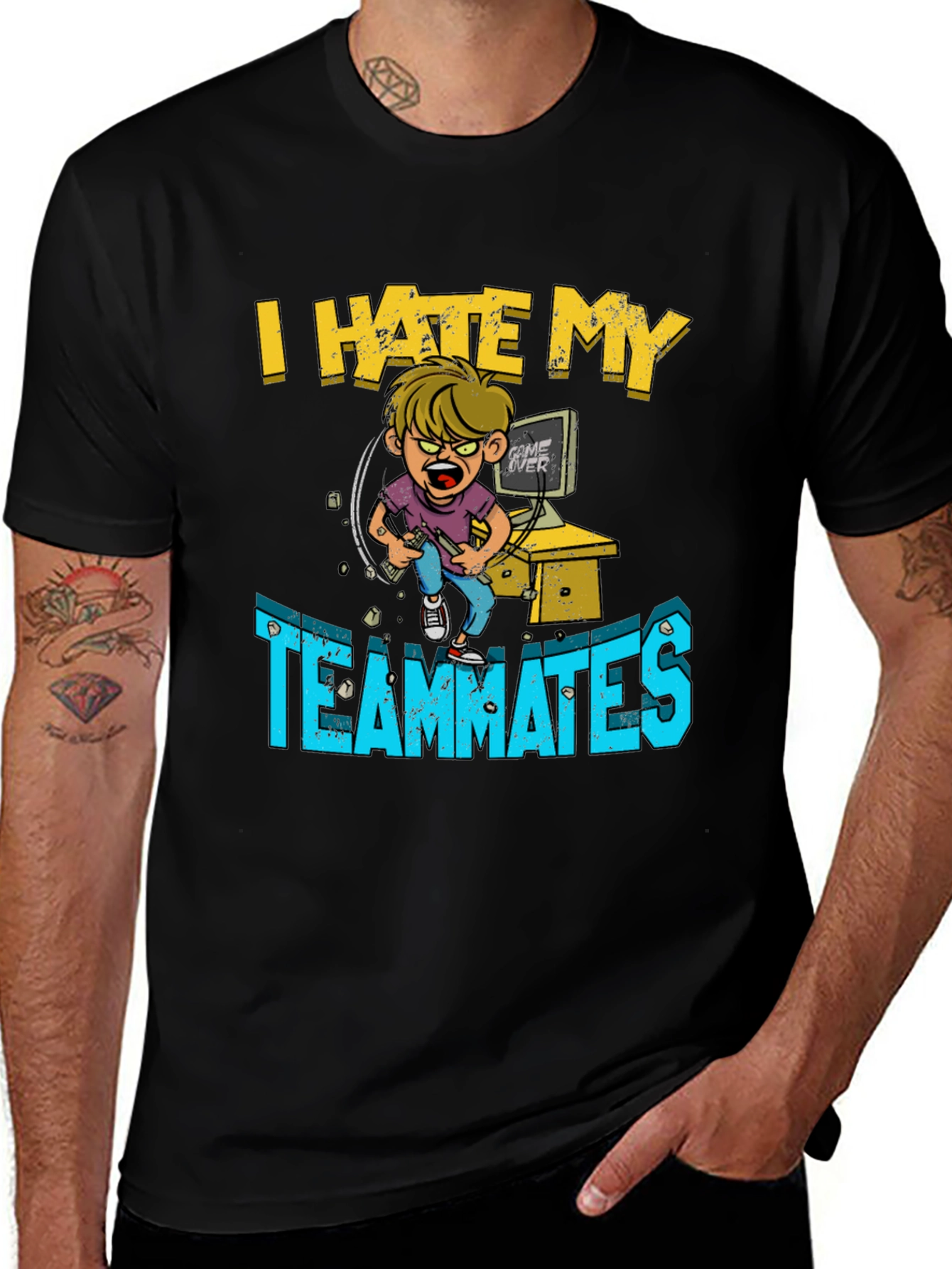 Variant 3 of I Hate My Teammates Gamer T-Shirt