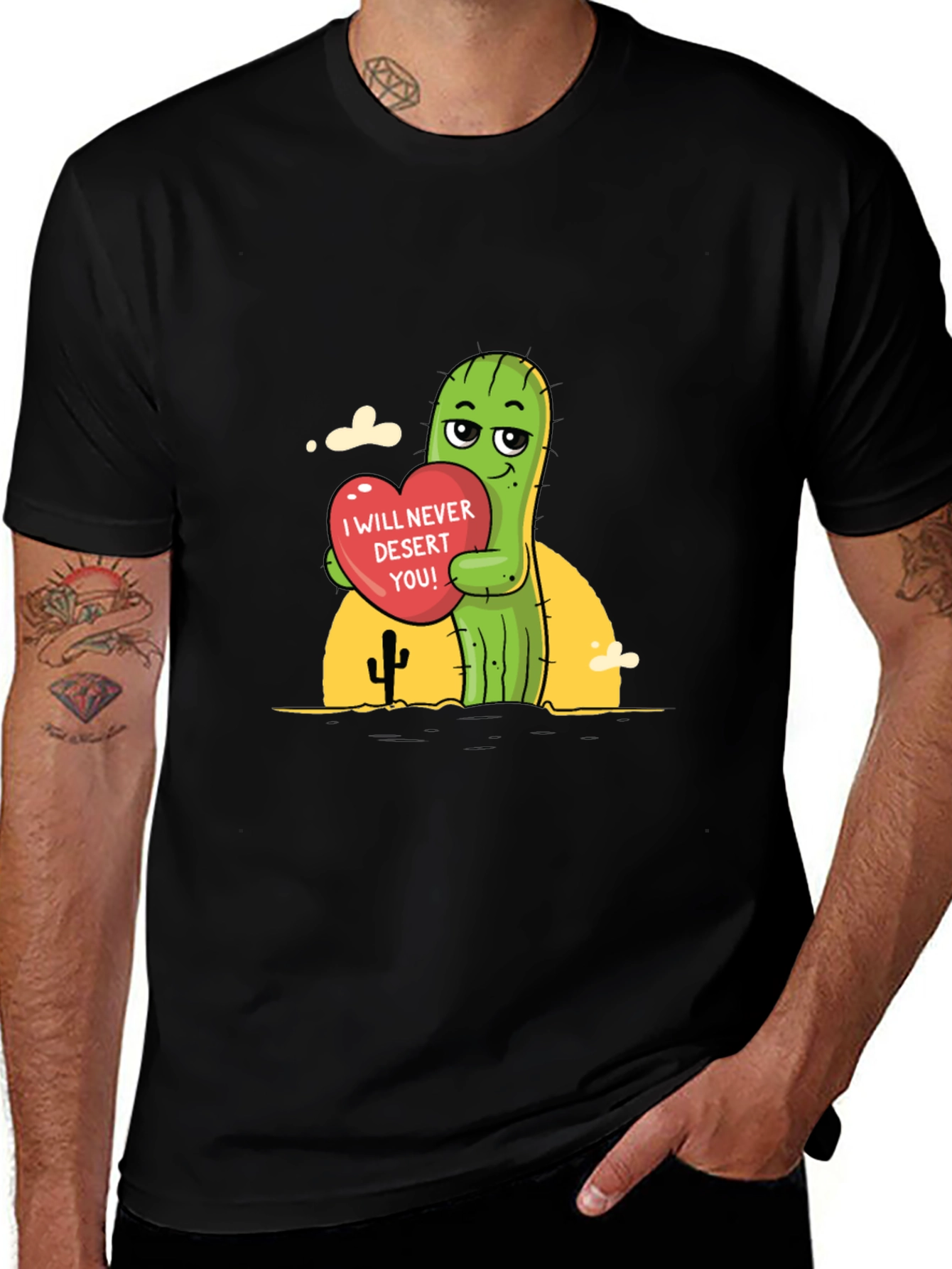 Variant 2 of Cactus Love T-Shirt - 'I Will Never Desert You!'