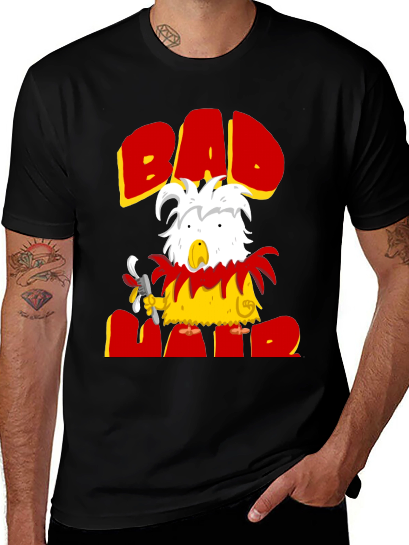Variant 27 of Bad Hair Day T-Shirt - Funny Graphic Tee