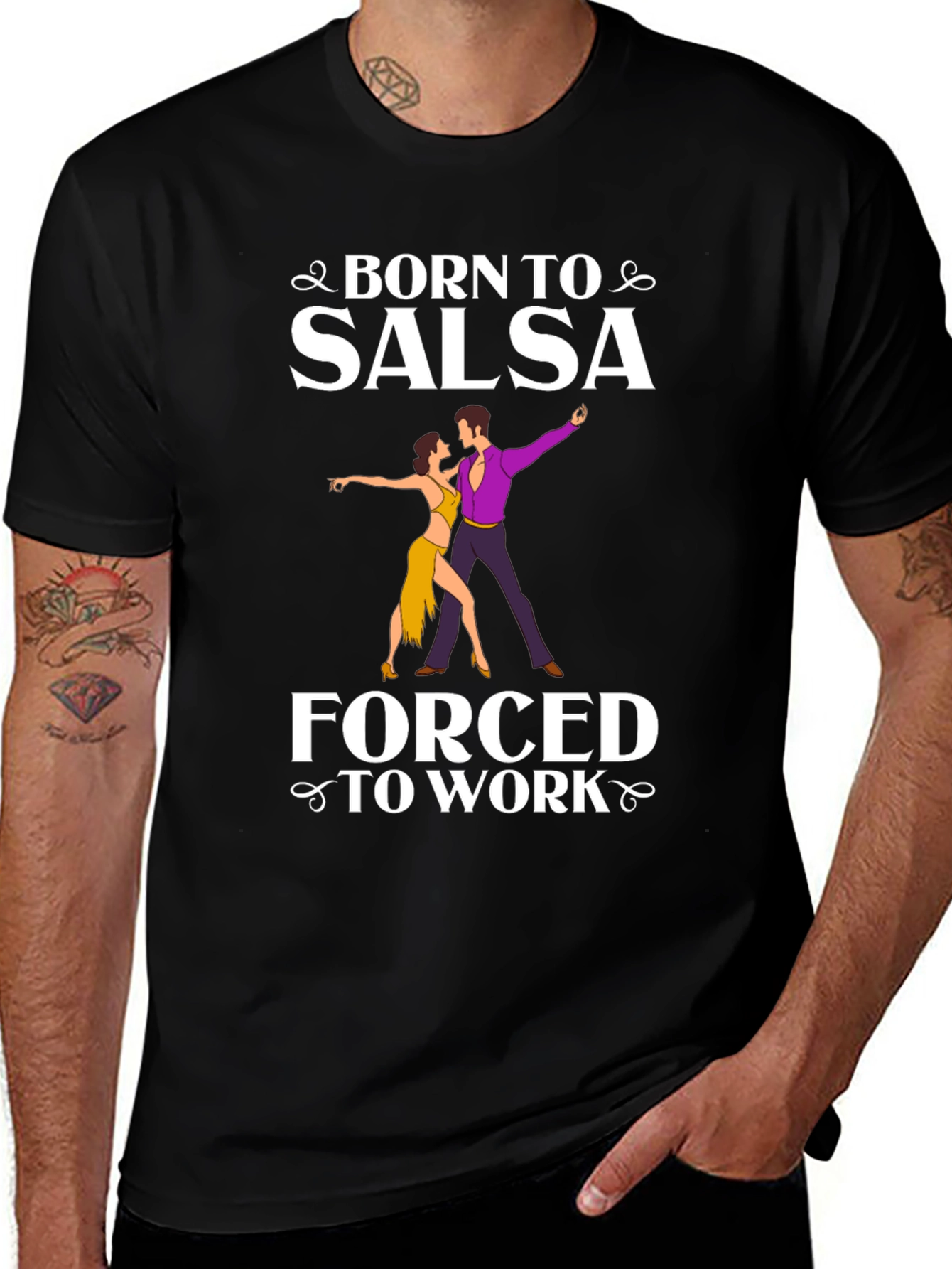 Variant 29 of Born to Salsa T-Shirt - Dance Lover Tee