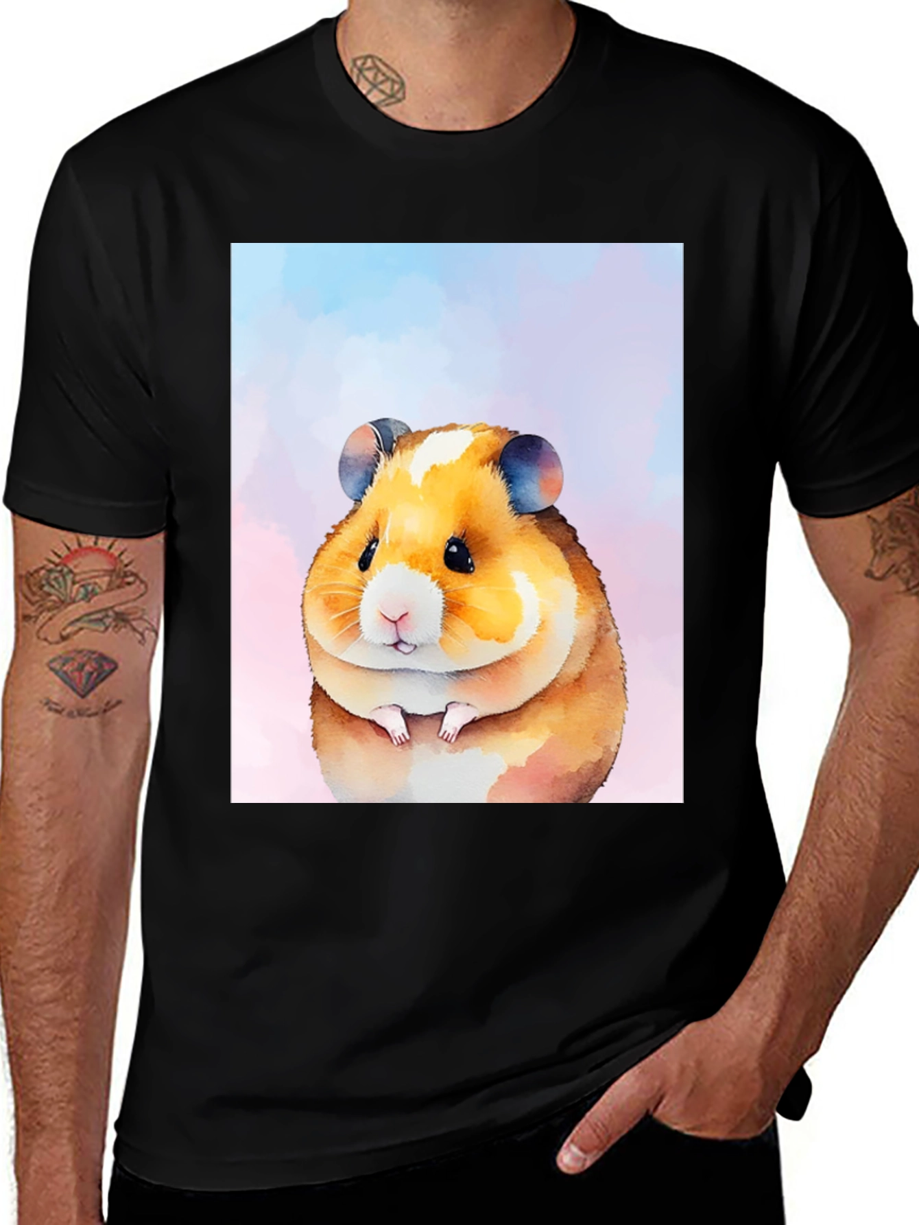 Variant 23 of Hamster Watercolor Graphic T-Shirt