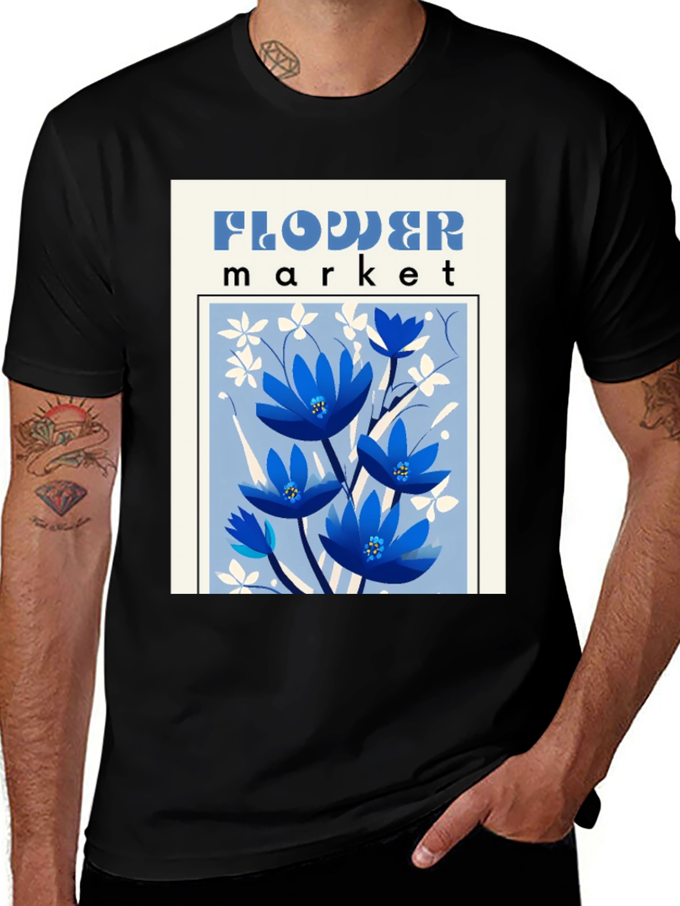 Flower Market Graphic T-Shirt - Unisex Fashion Tee