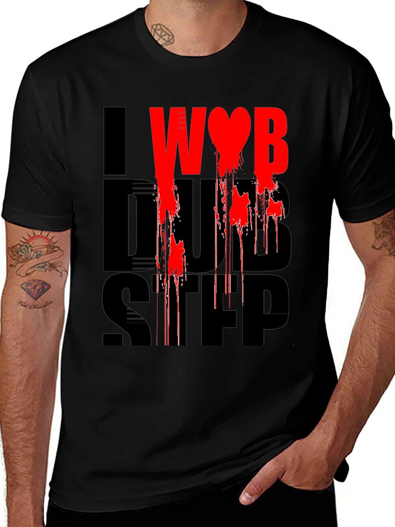 Variant 10 of I Love Wub Dub Step T-Shirt