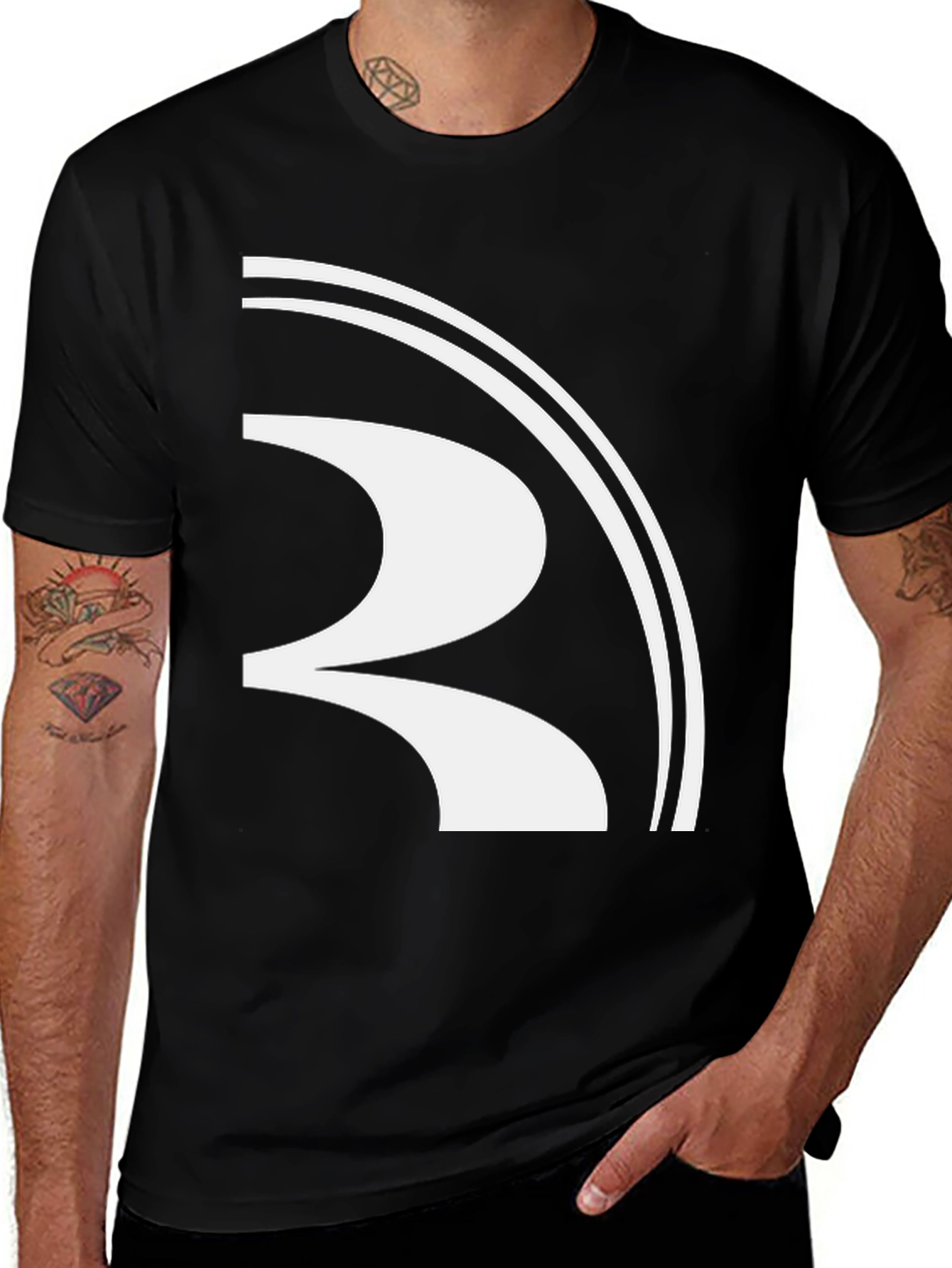 Variant 15 of Abstract Graphic T-Shirt - Stylish Black Tee