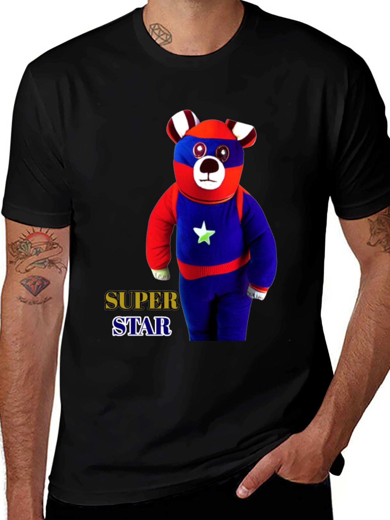 Variant 21 of Super Star Bear T-Shirt - Unique Graphic Tee