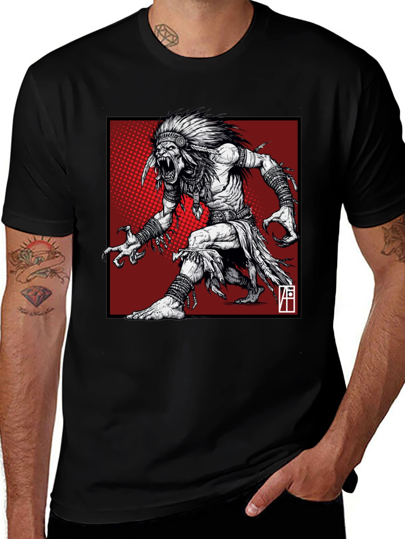 Variant 27 of Warrior Graphic T-Shirt - Unique Design