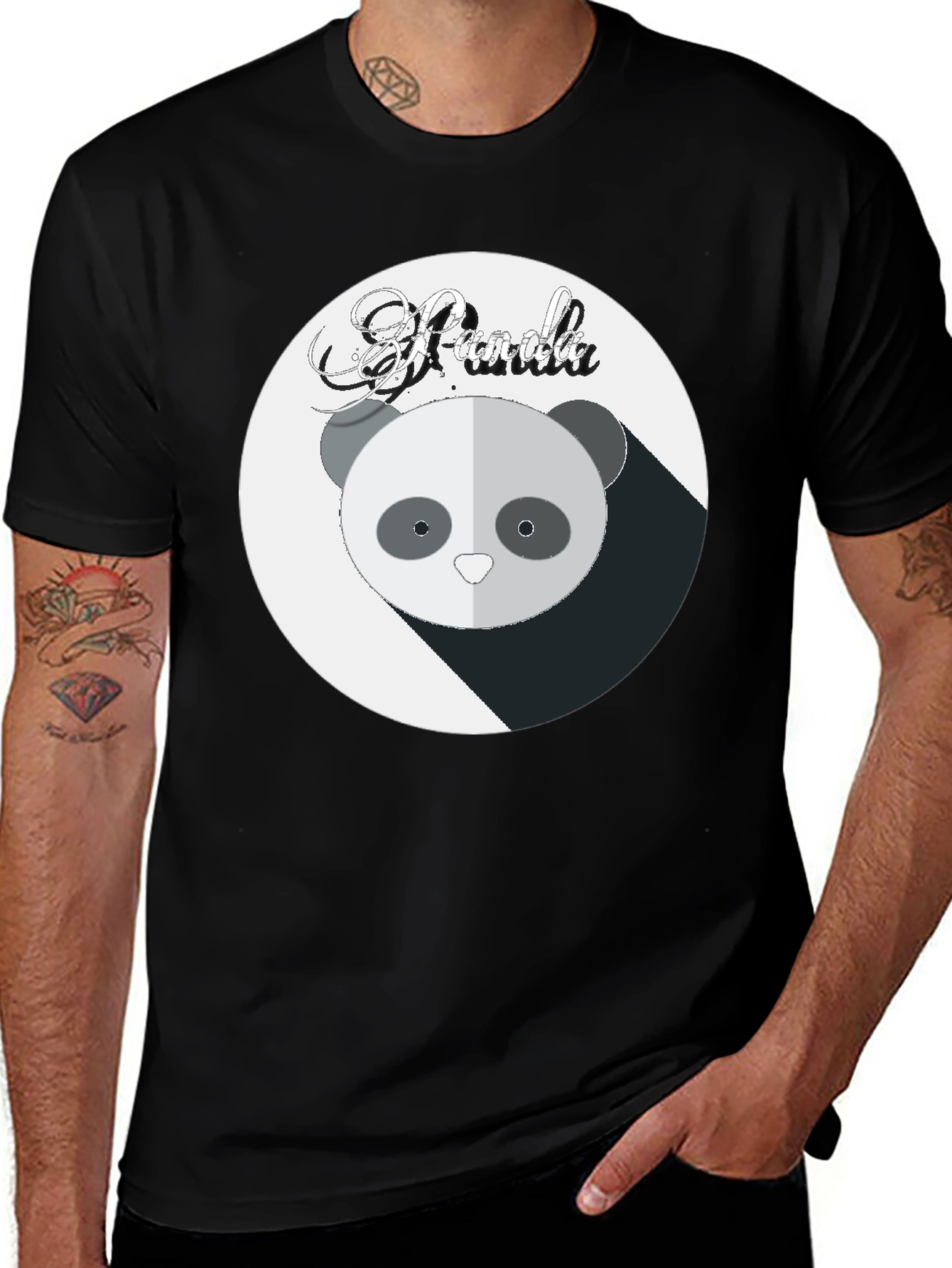 Variant 6 of Panda Graphic Black T-Shirt - Stylish & Comfortable
