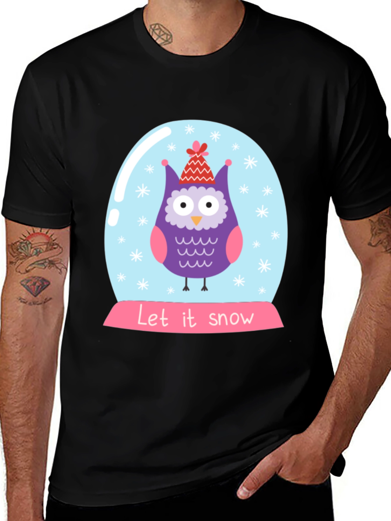 Variant 19 of Let It Snow Owl T-Shirt