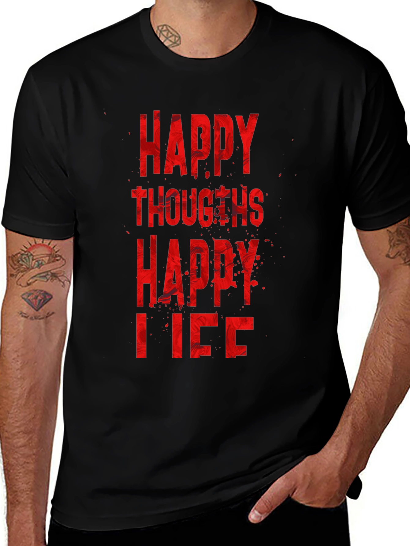 Variant 17 of Happy Thoughts Happy Life T-Shirt