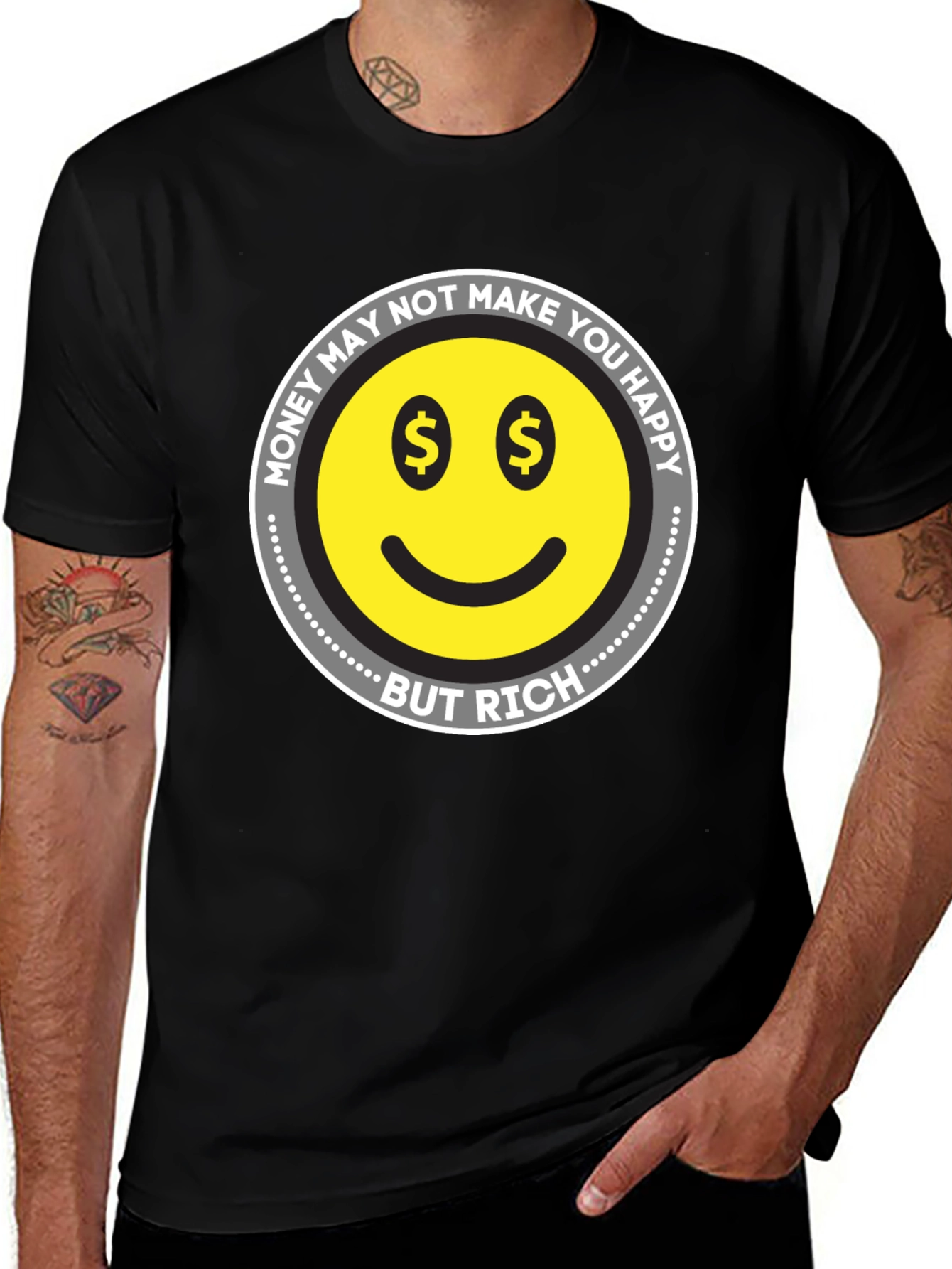 Variant 23 of Money May Not Make You Happy T-Shirt -  Rich Smiley