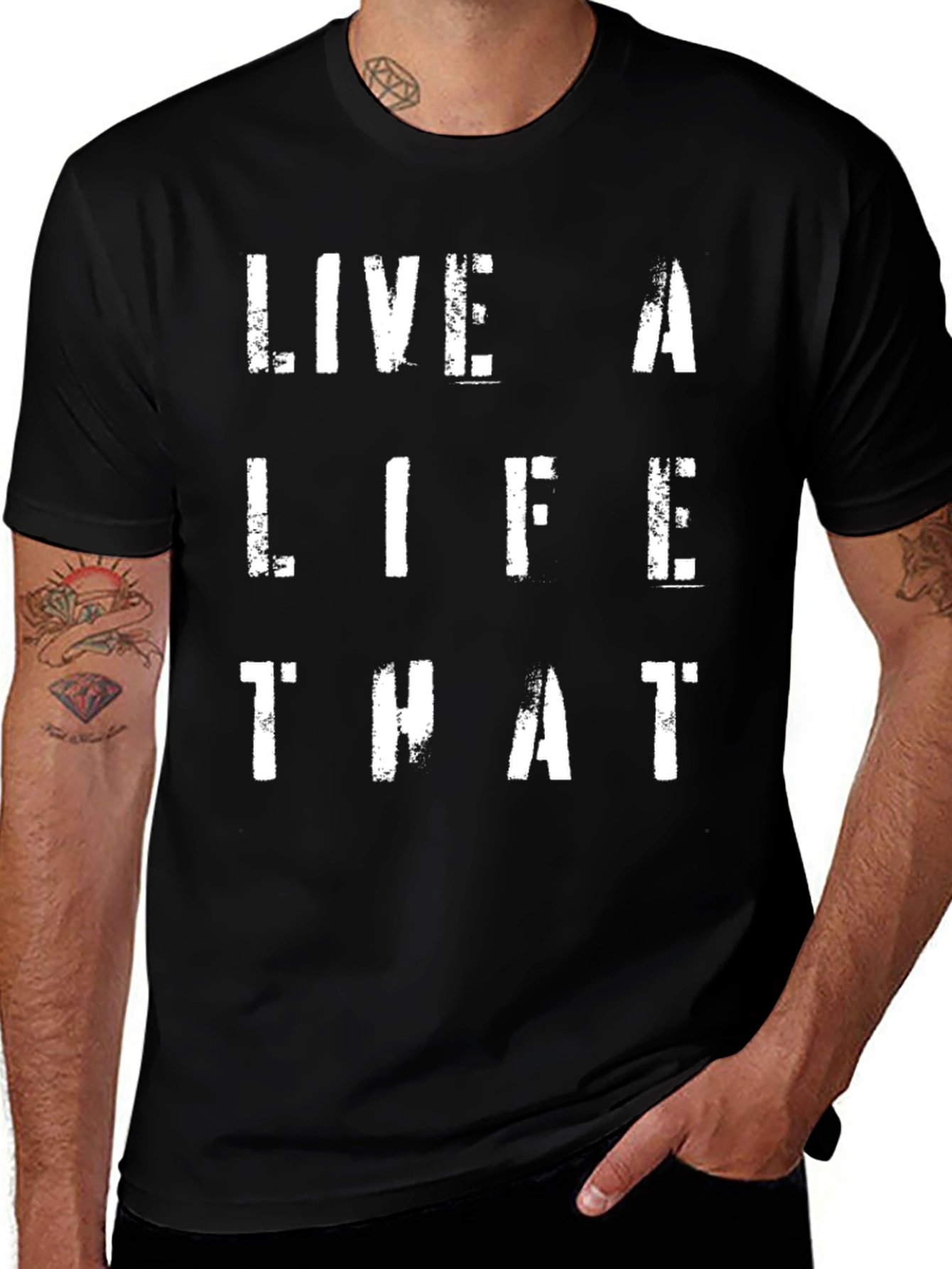 Variant 21 of Live A Life That T-Shirt - Black