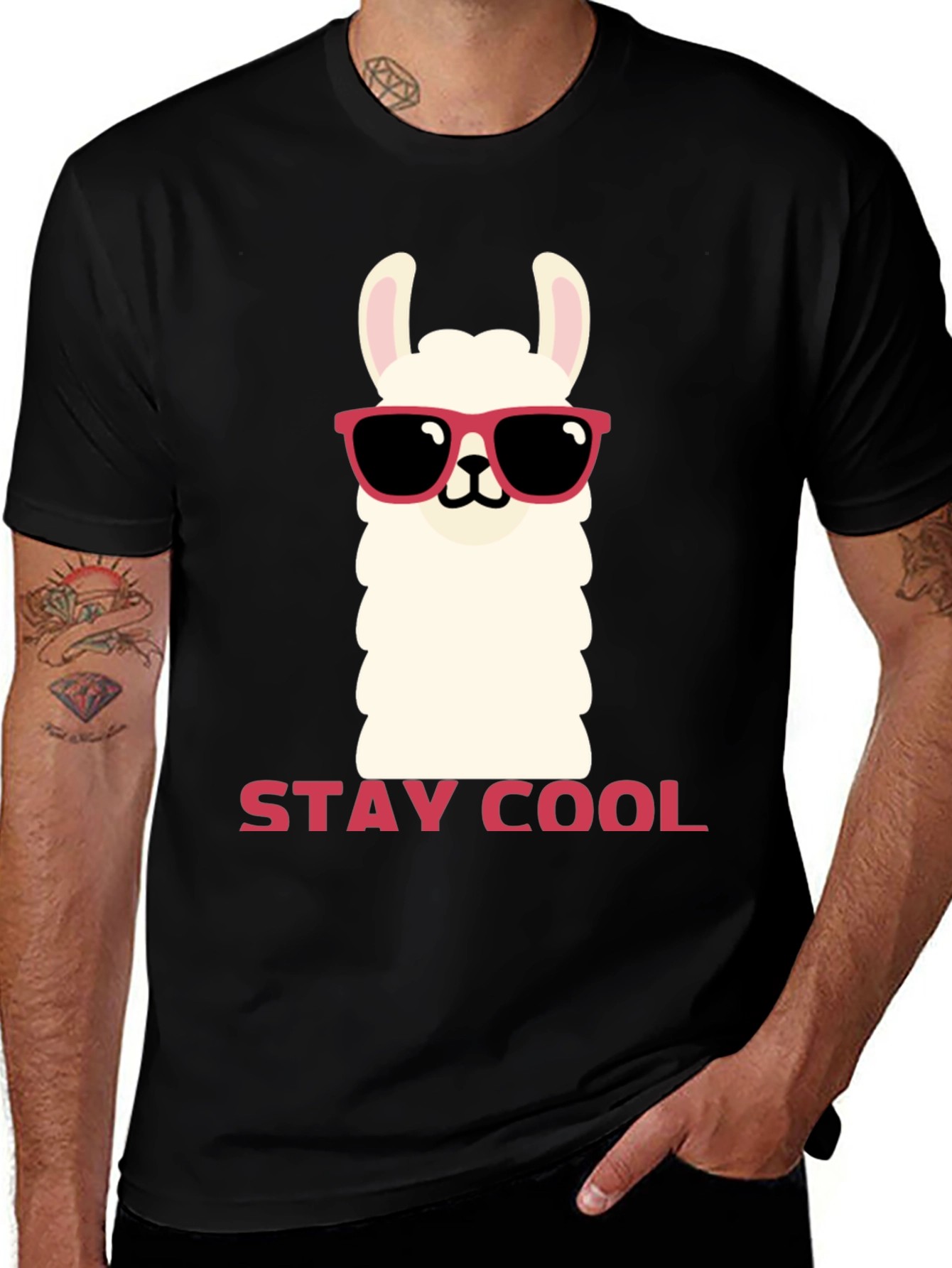 Variant 26 of Cool Llama Graphic Tee - Stay Cool Style!