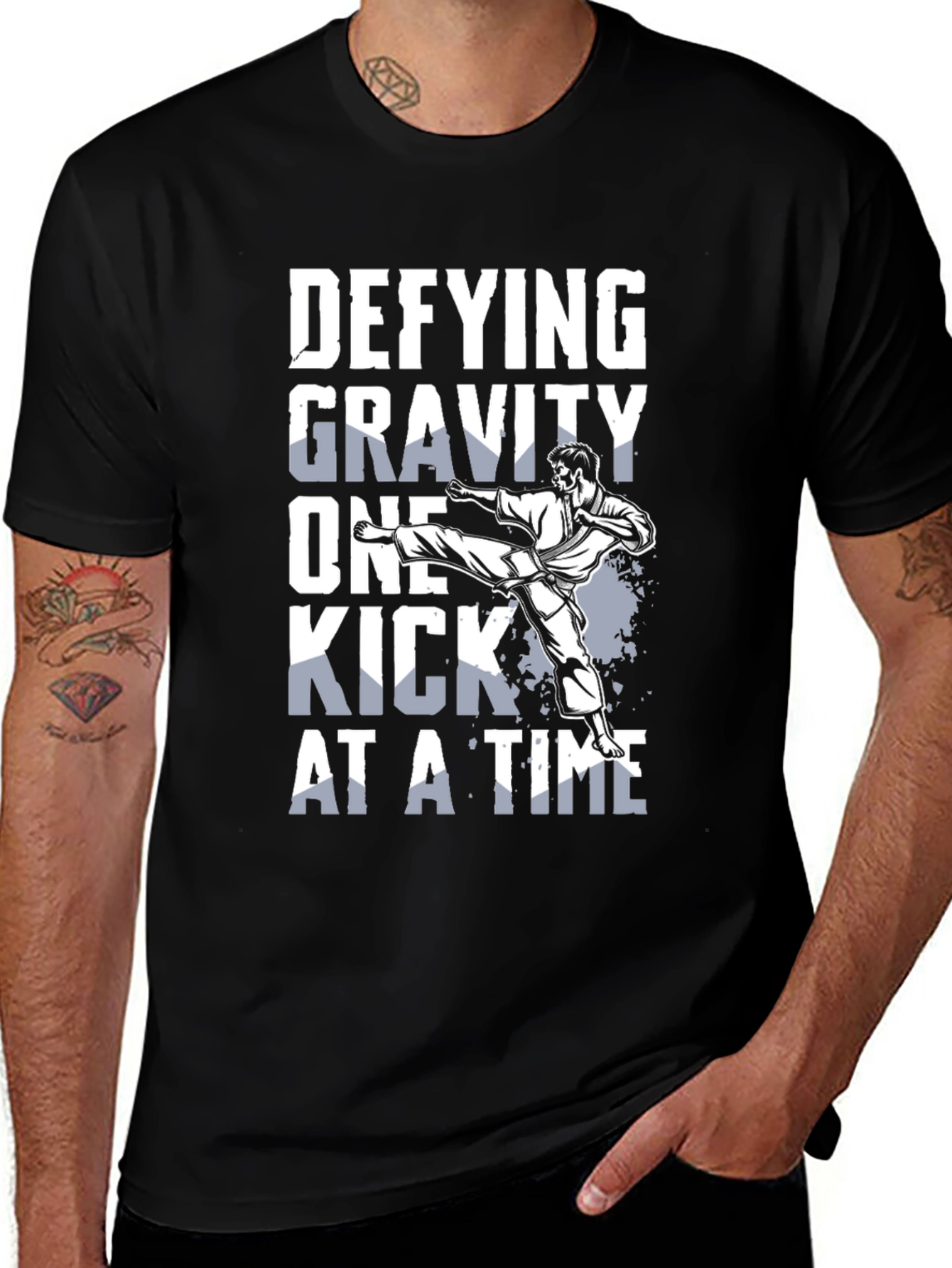 Variant 26 of Defying Gravity Karate Graphic Tee