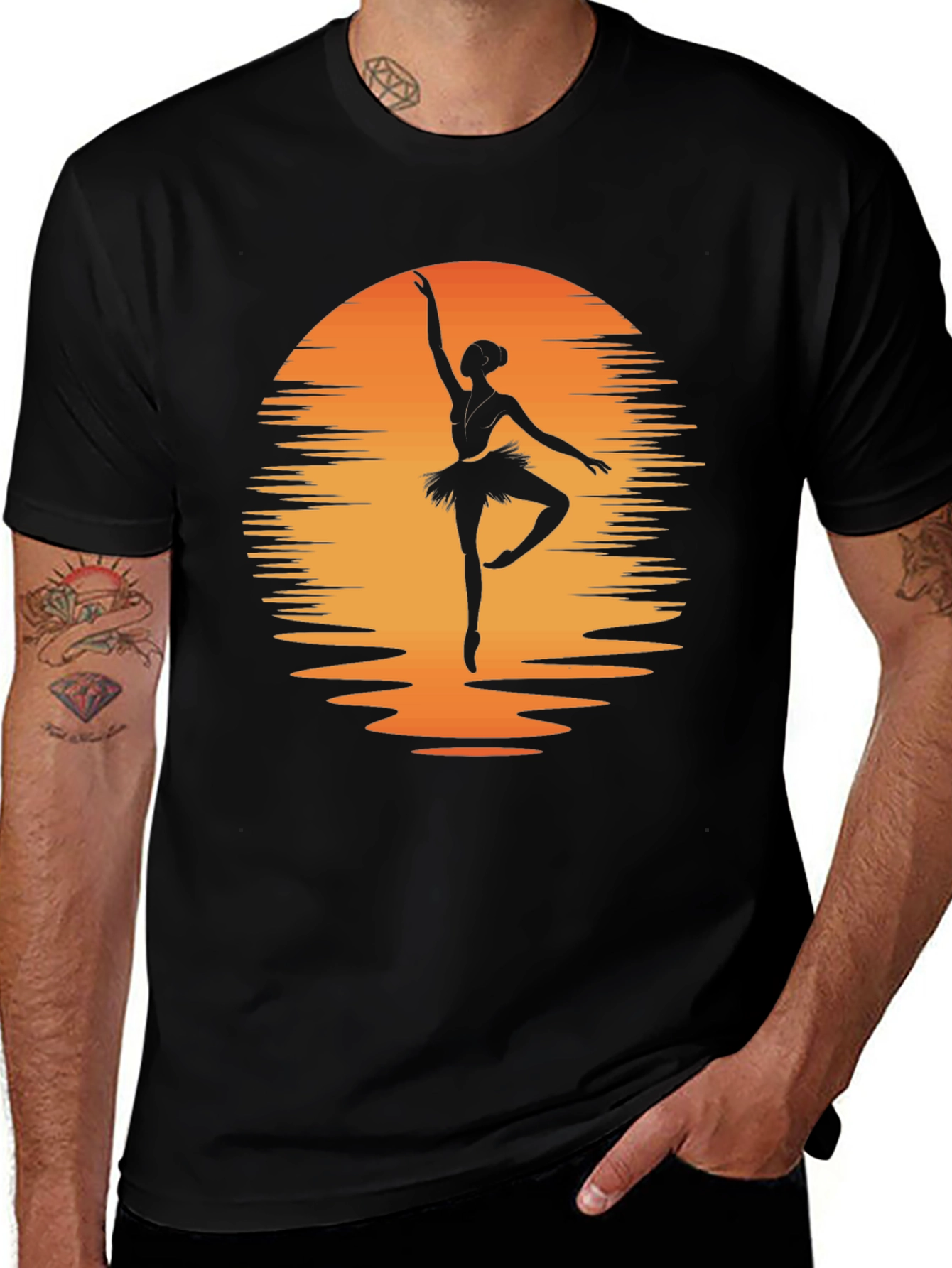Variant 6 of Ballerina Sunset Graphic T-Shirt - Unisex