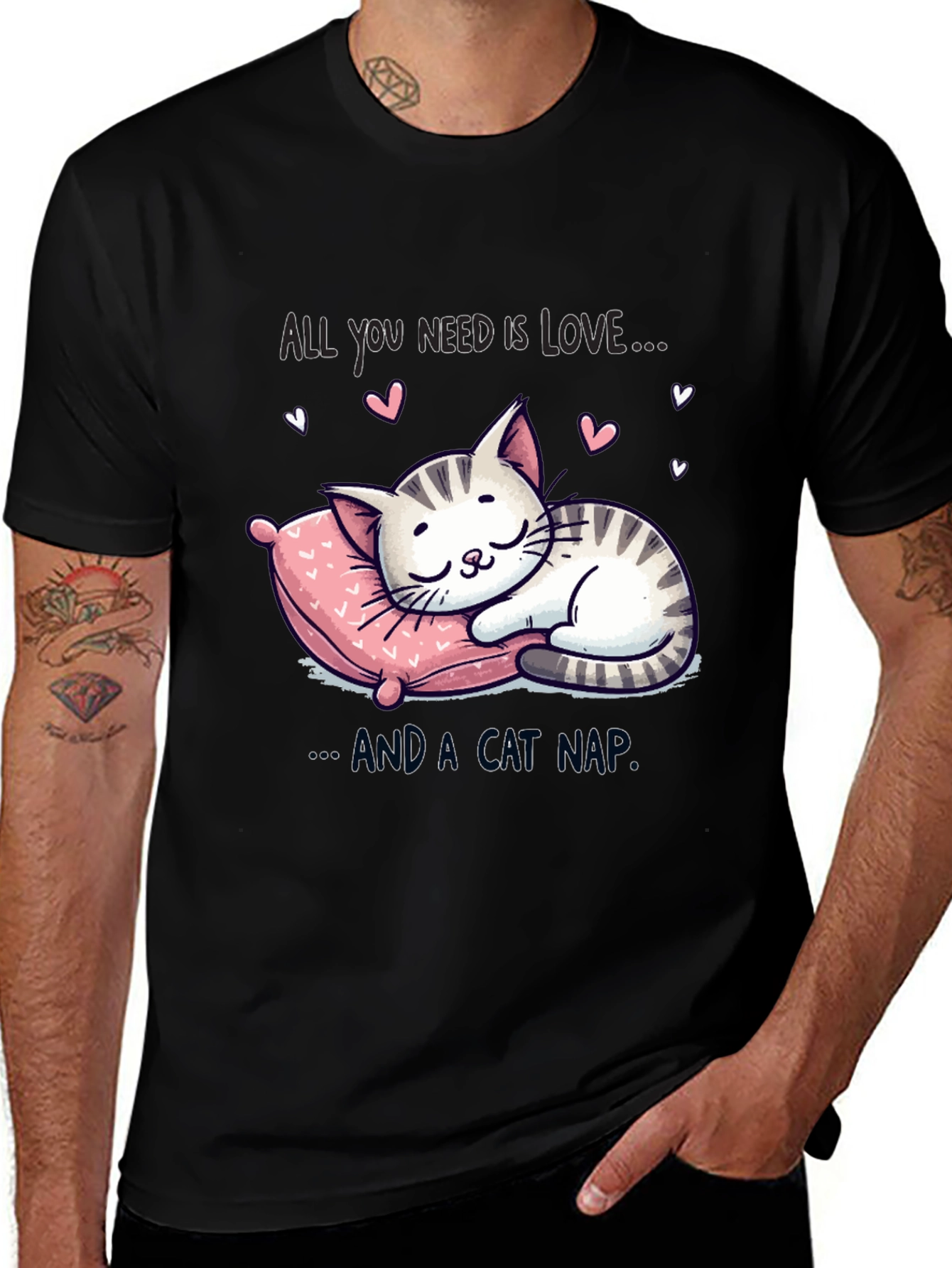 Variant 23 of Cute Cat Nap Graphic Tee