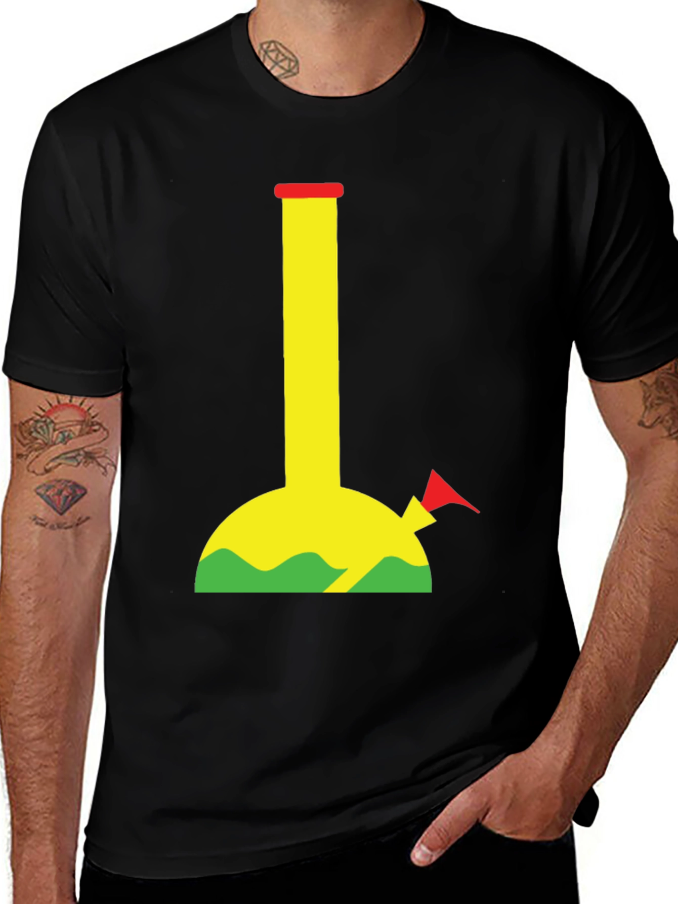 Variant 17 of Novelty Bong Graphic Tee - Black