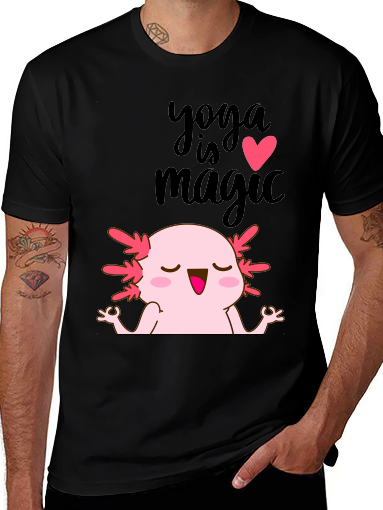 Variant 29 of Yoga Axolotl T-Shirt - Meditating Magic