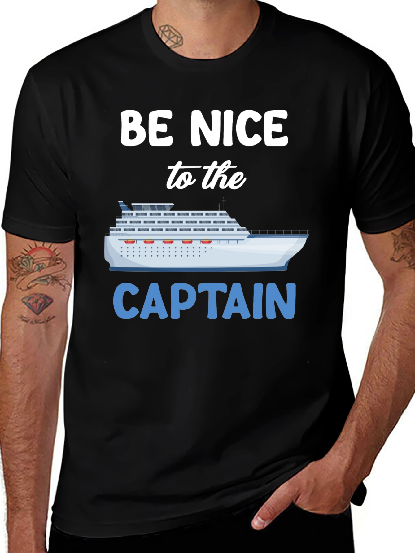 Variant 2 of Be Nice to the Captain Graphic T-Shirt