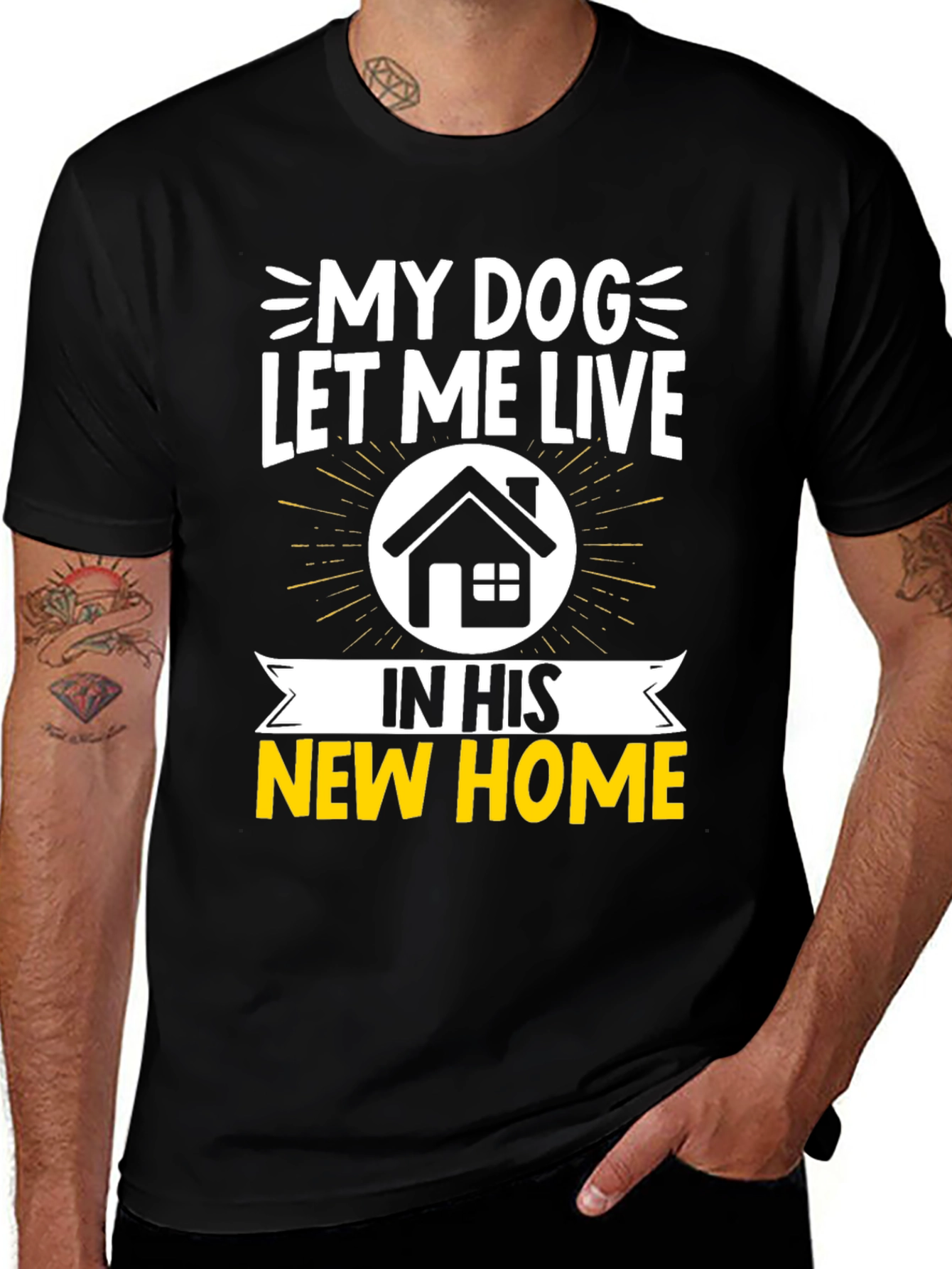 Variant 10 of My Dog Let Me Live in His New Home T-Shirt