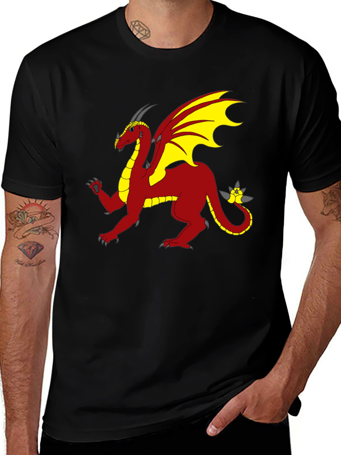 Variant 12 of Dragon Graphic T-Shirt - Bold and Unique Design