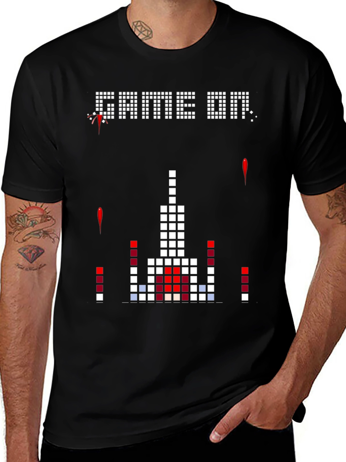 Variant 20 of Game On Pixel Art T-Shirt