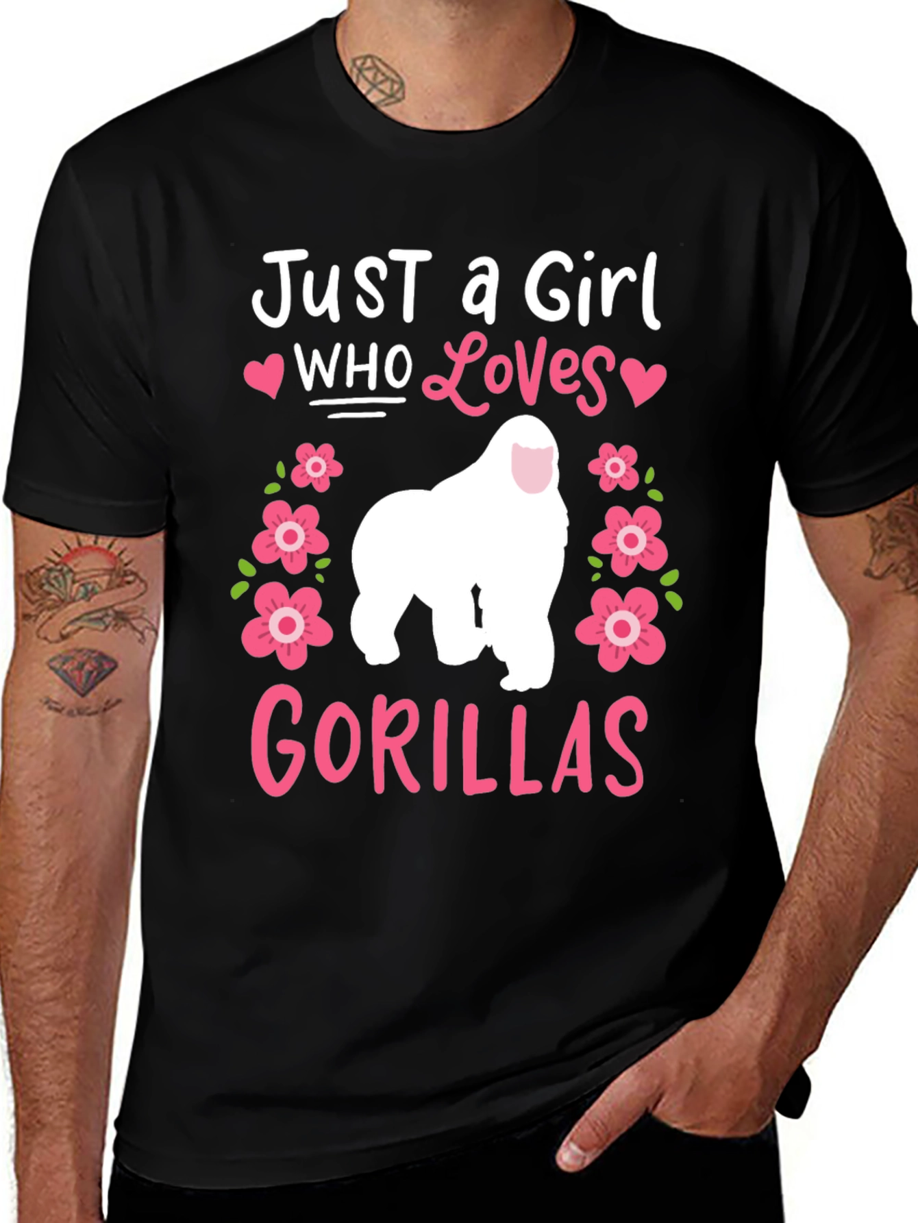 Variant 8 of Just a Girl Who Loves Gorillas T-Shirt