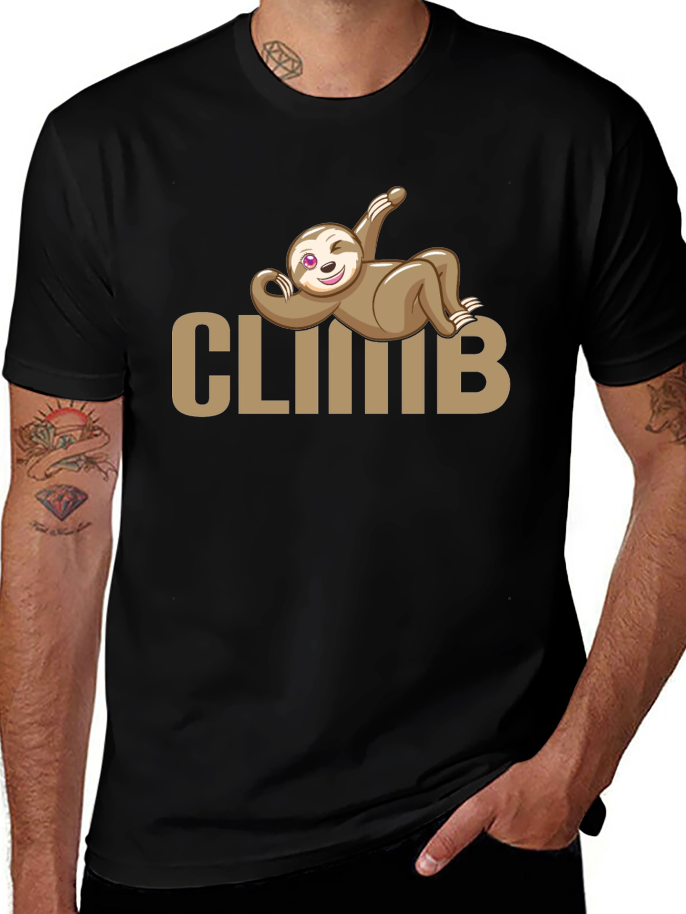 Variant 2 of Funny Sloth Climb T-Shirt