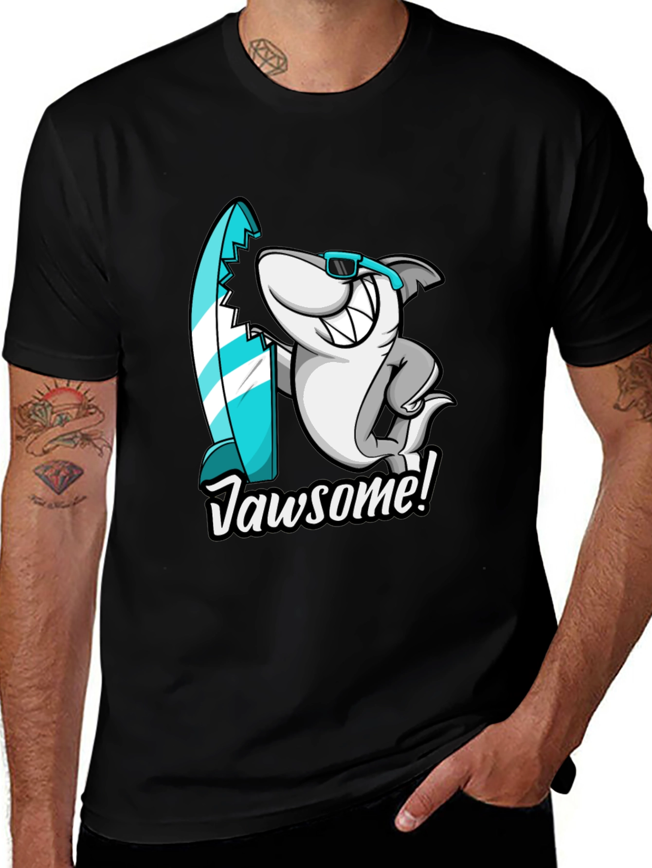 Jawsome Shark Graphic Tee - Cool Surf Style
