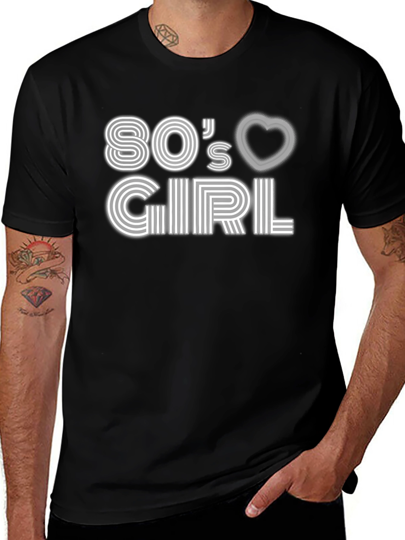Variant 28 of 80's Girl Graphic Tee - Retro Style