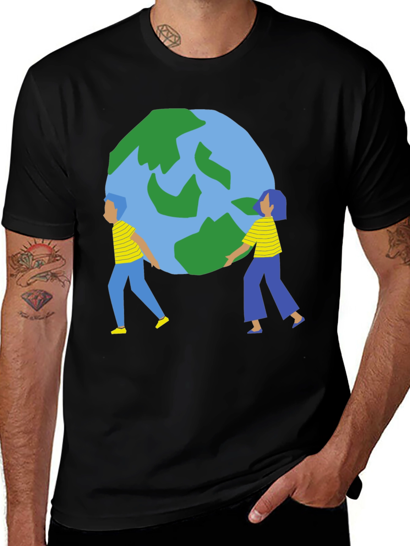 Variant 25 of Earth Carrier Graphic Tee - Eco Conscious Design