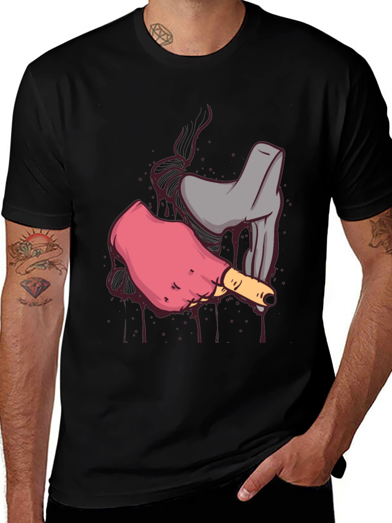 Variant 12 of Smoking Finger Graphic Tee